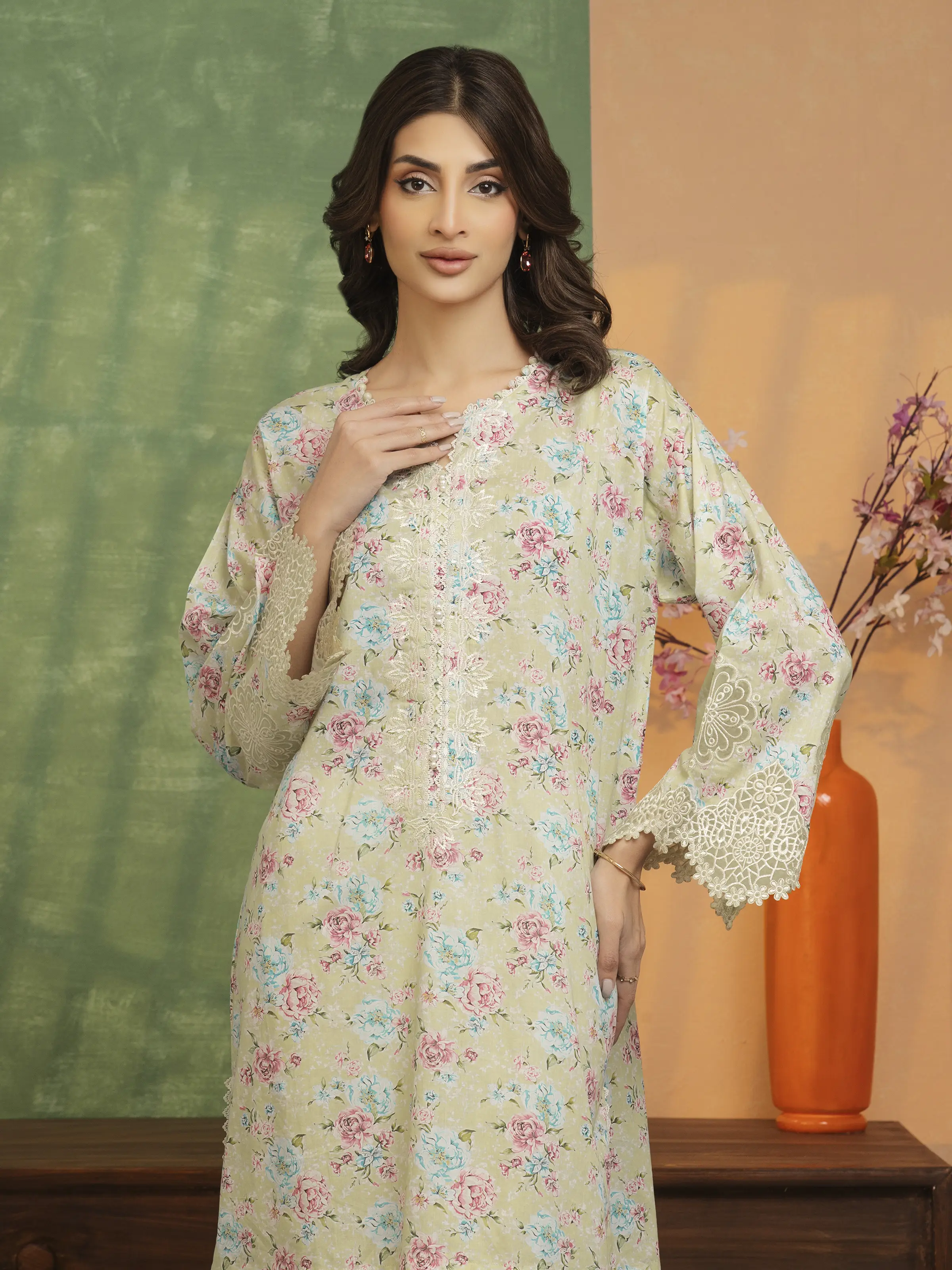 Embroidered Lawn Shirt Trouser - EWU5V1-31468ST - Image 3