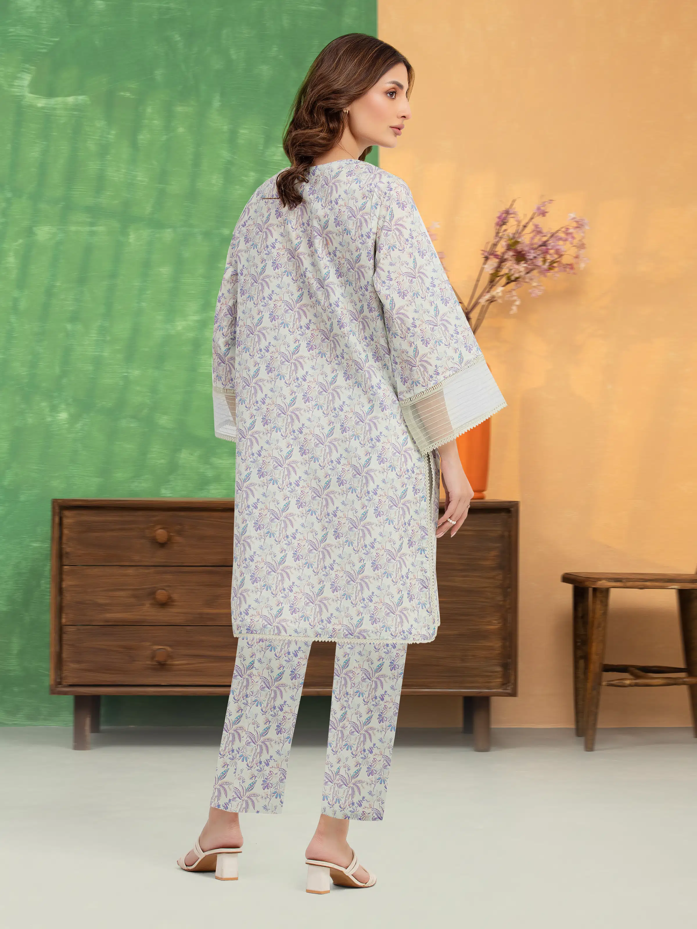 Printed Lawn Shirt Trouser - EWU5A1-35698ST - Image 4