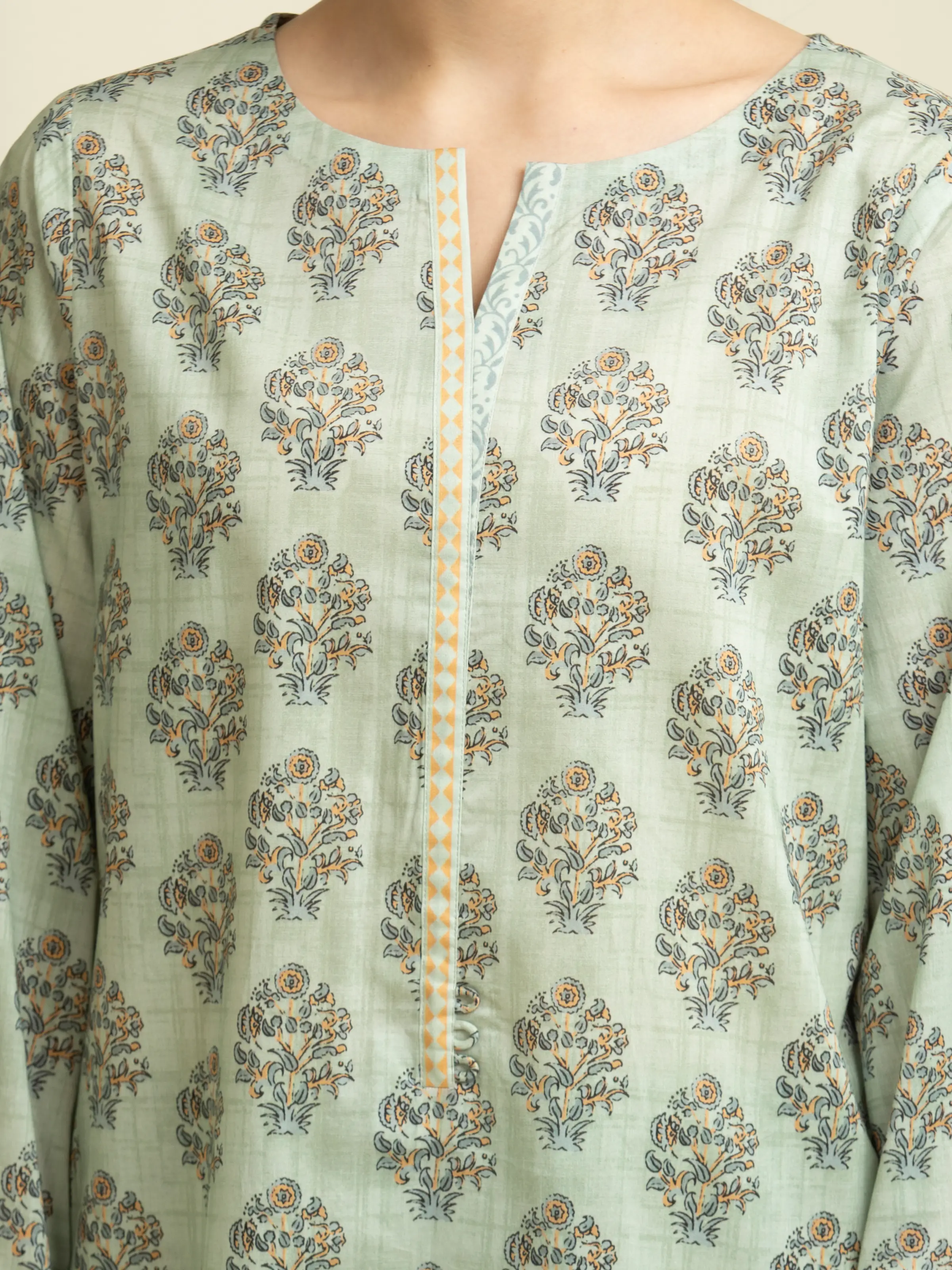 Printed Lawn Suit - EWU5A1-35120-3P - Image 5