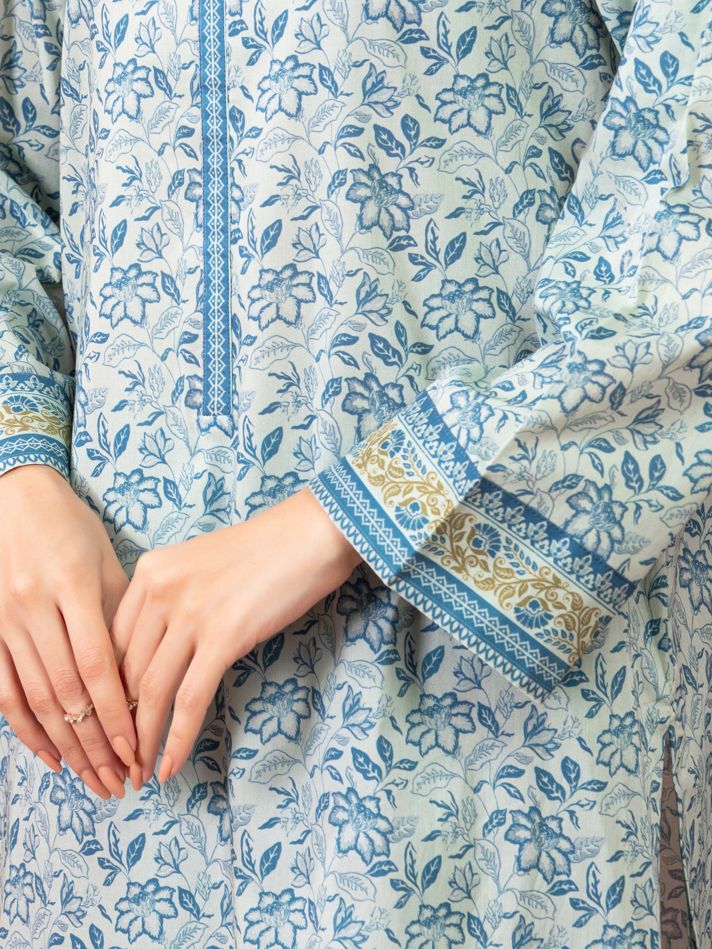 Printed Lawn Suit - EWU5A1-35123-3P - Image 4
