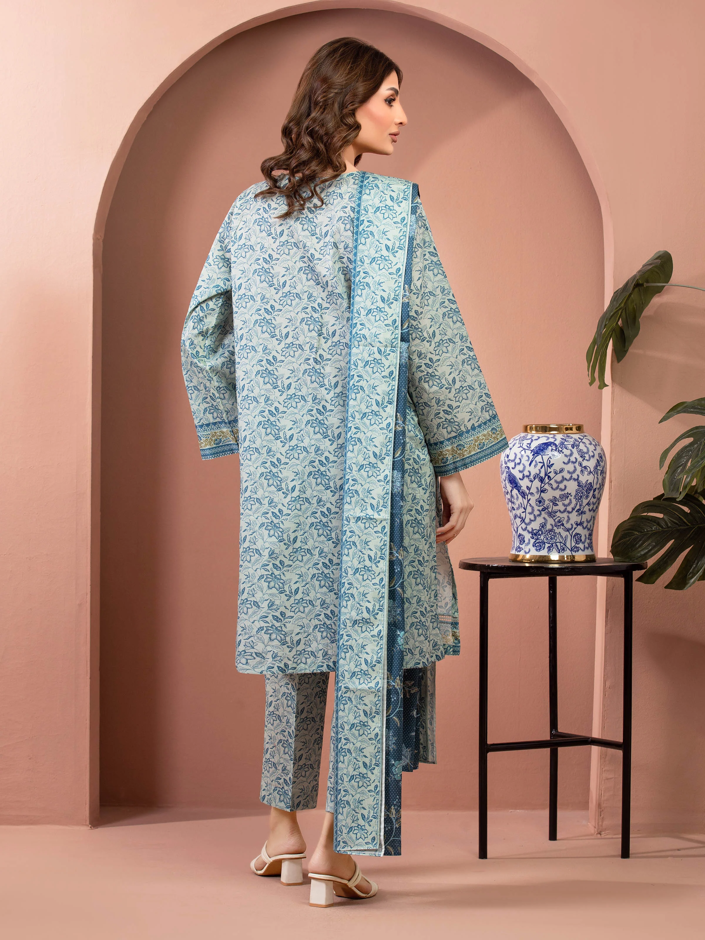 Printed Lawn Suit - EWU5A1-35123-3P - Image 6