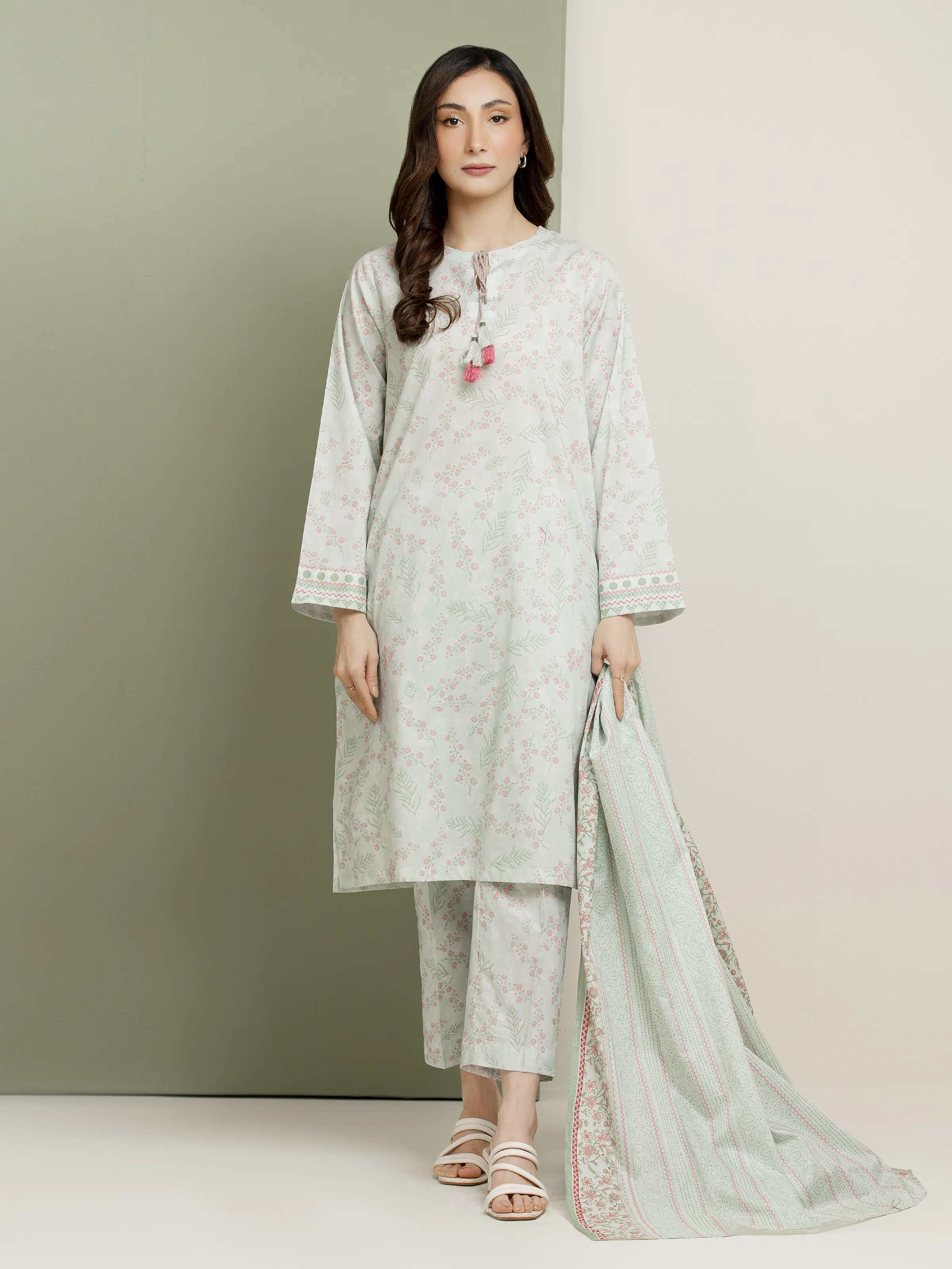 Printed Lawn Suit - EWU5A1-35165-3P