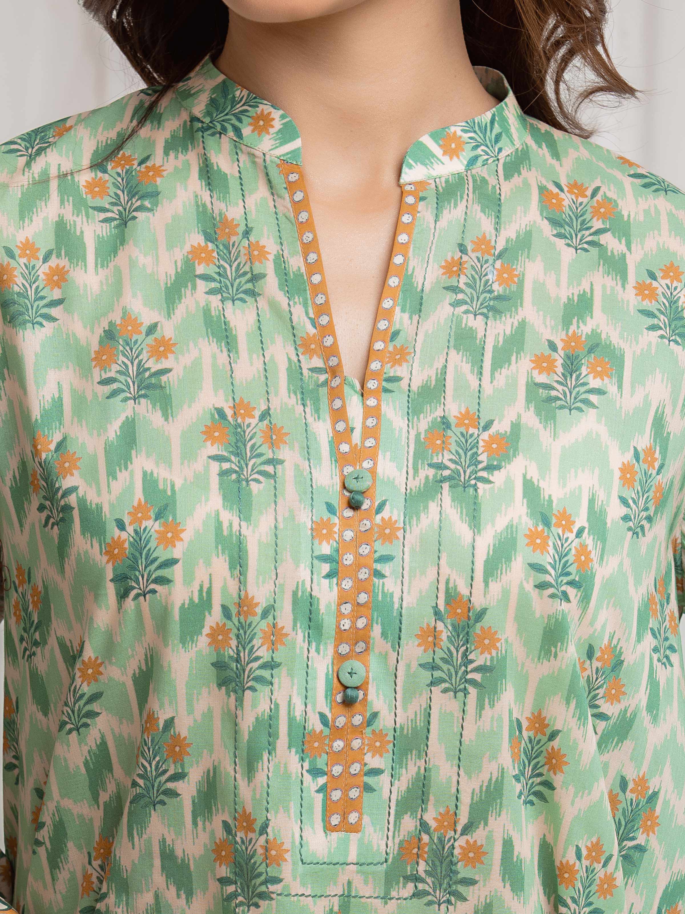 Printed Lawn Suit - EWU6A1-36688-3P - Image 3
