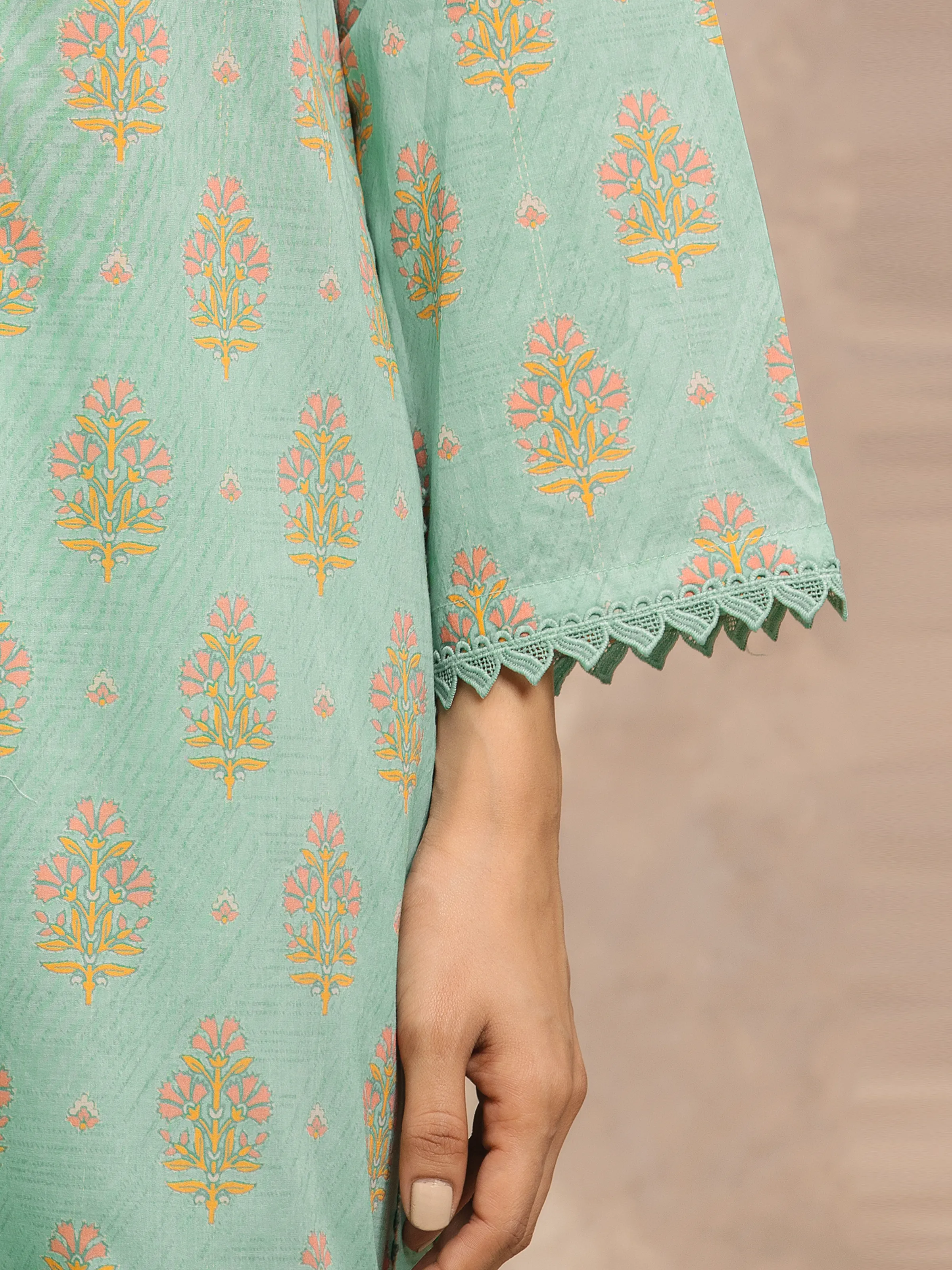 Printed Lawn Suit - EWU6A1-36746-3P - Image 3