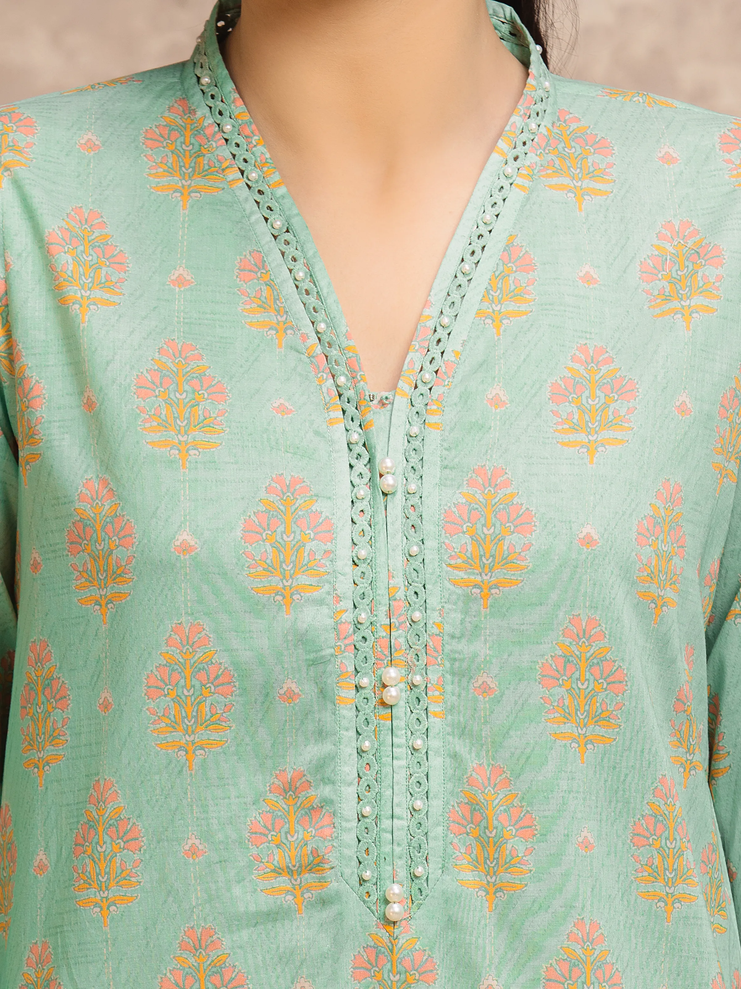 Printed Lawn Suit - EWU6A1-36746-3P - Image 4