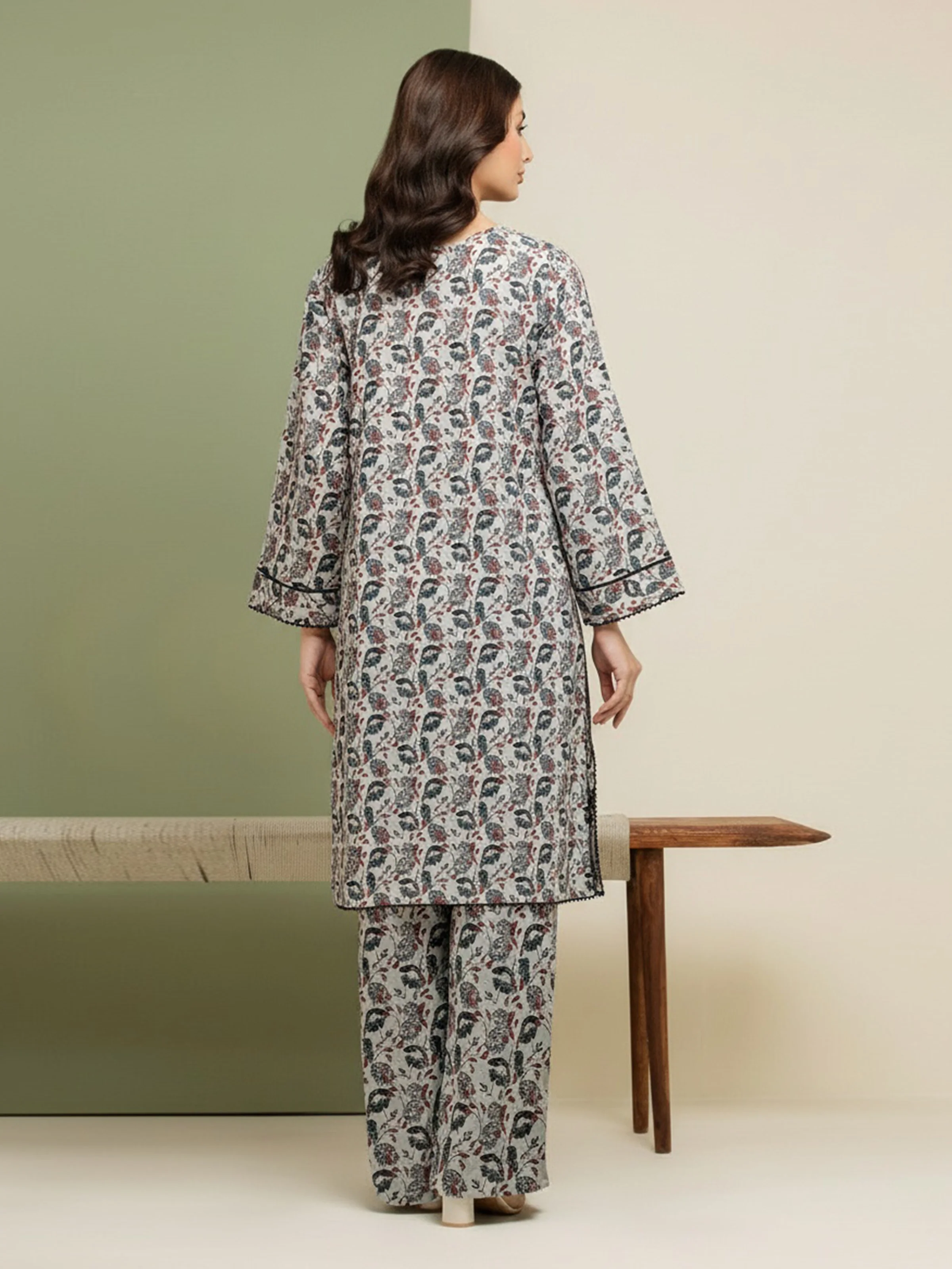 Printed Lawn Shirt Trouser - EWU5A1-35189ST - Image 4