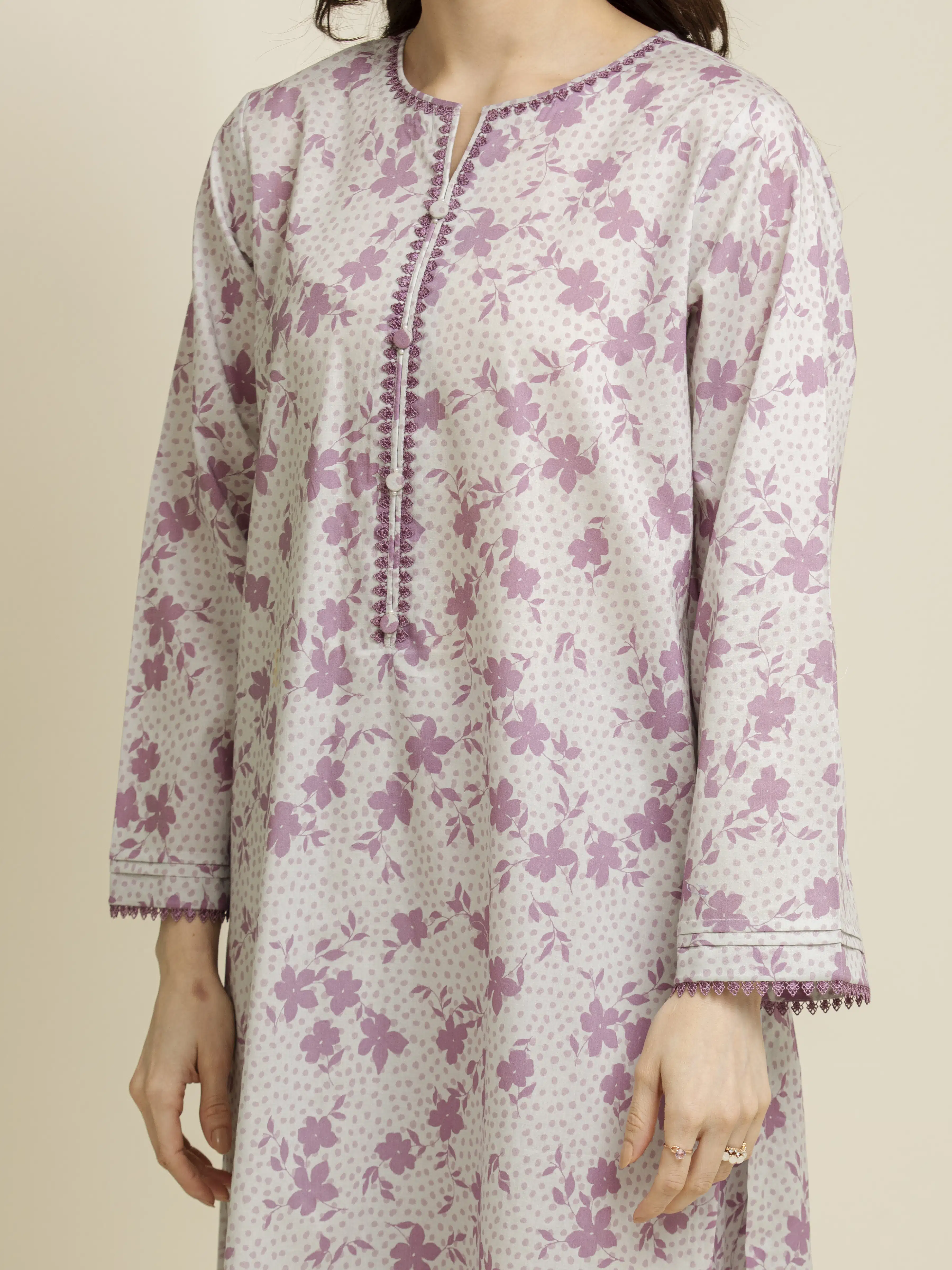 Printed Lawn Suit - EWU5A1-35166-3P - Image 4