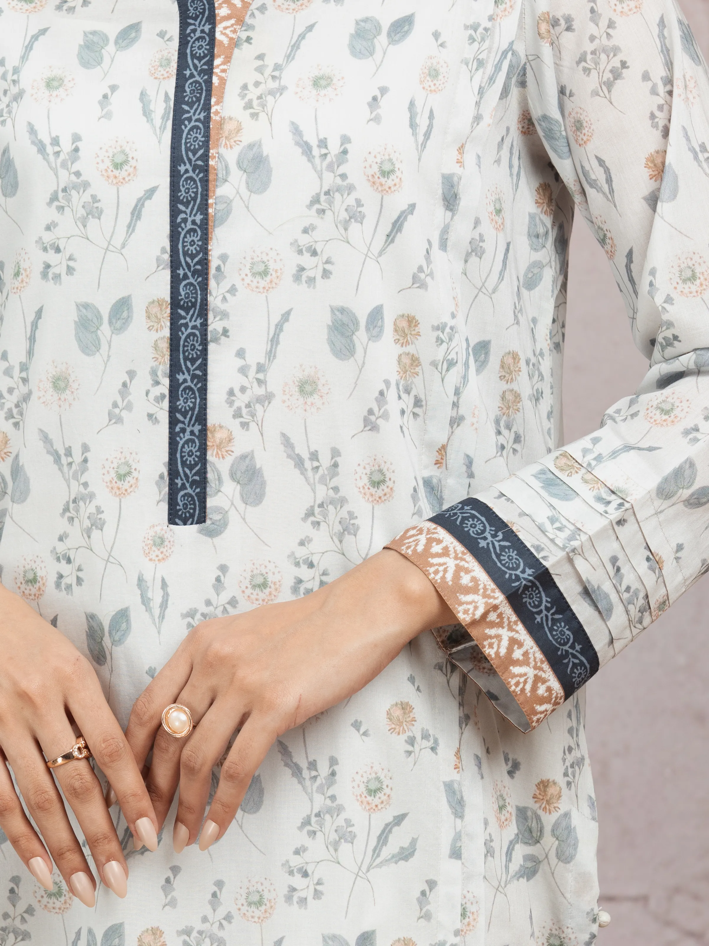 Printed Lawn Suit - EWU5A1-35207-3P - Image 5
