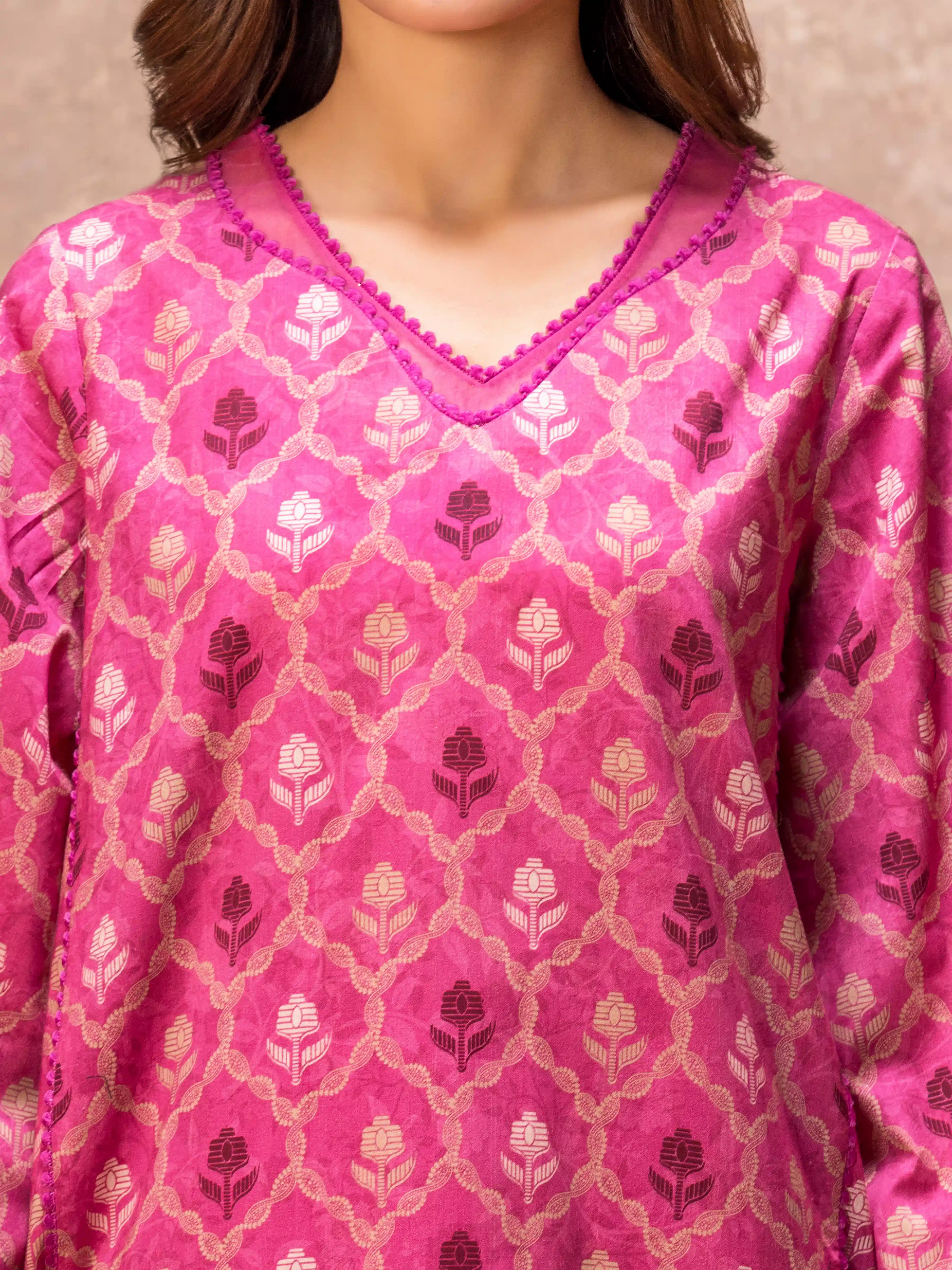 Printed Lawn Suit - EWU6A1-36523-3P - Image 4