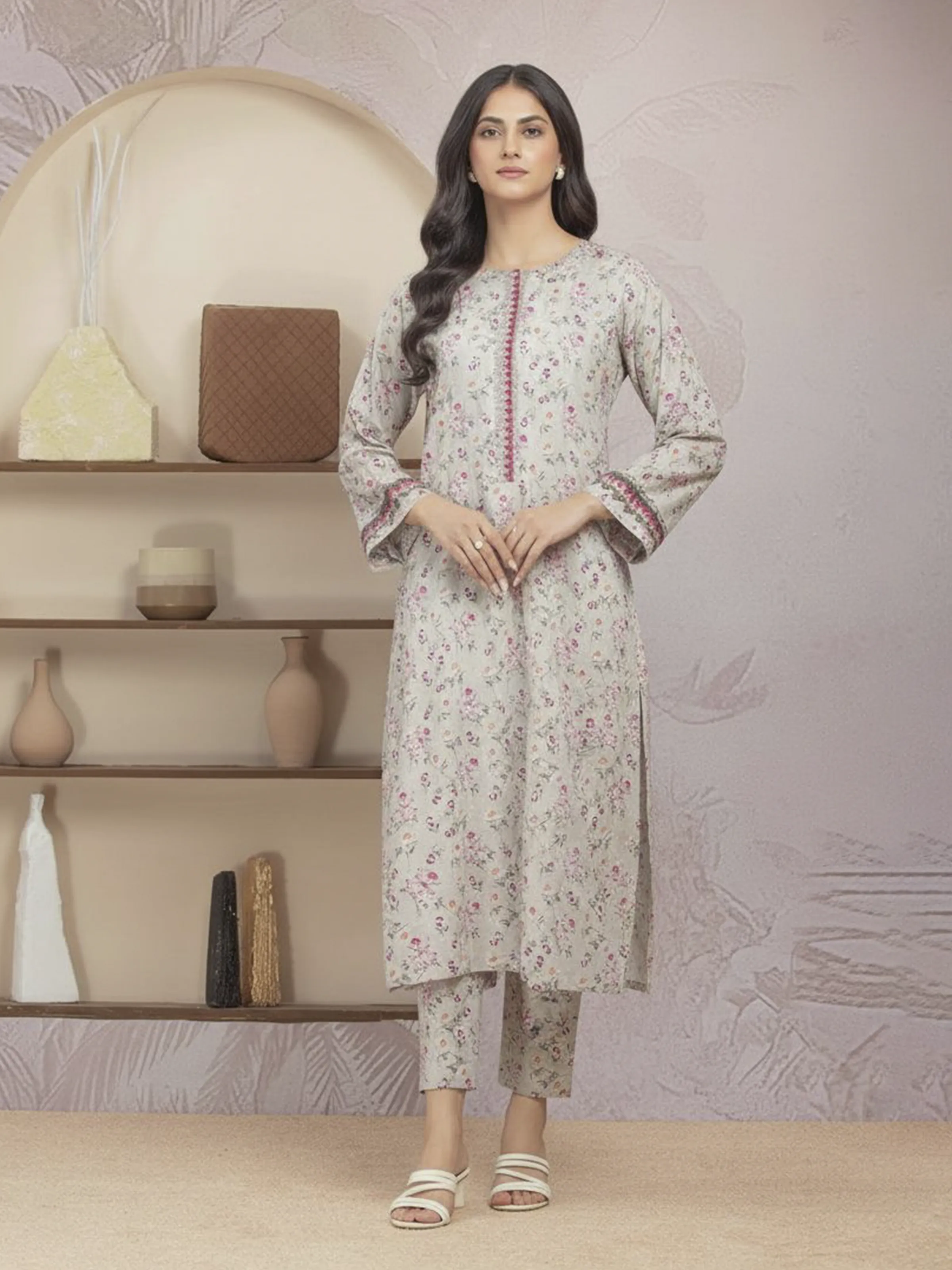 Unstitched Printed Lawn Shirt Trouser - EWU5A1-35029ST