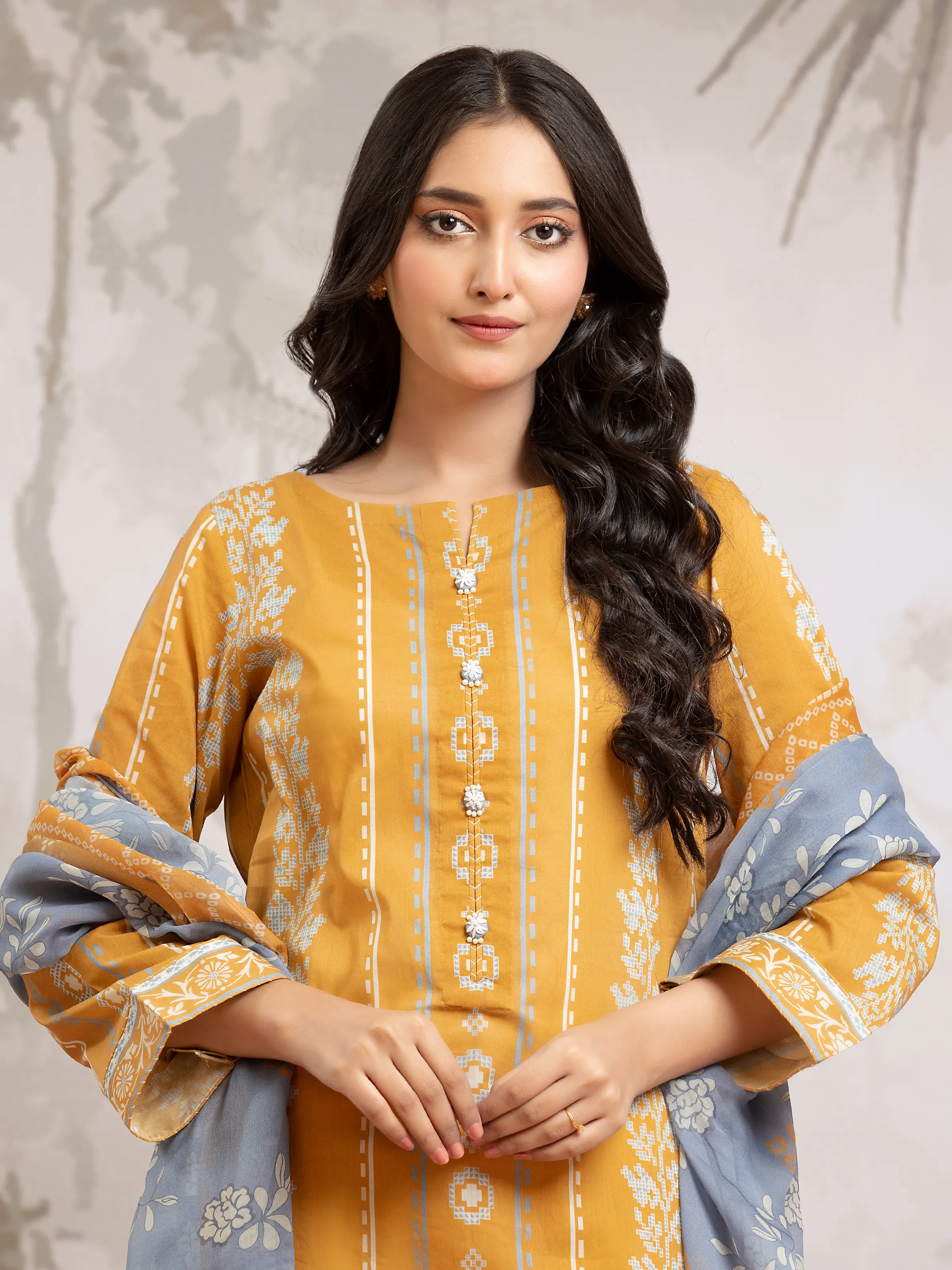 Printed Khaddar Suit - EWU24M2-172 - Image 3