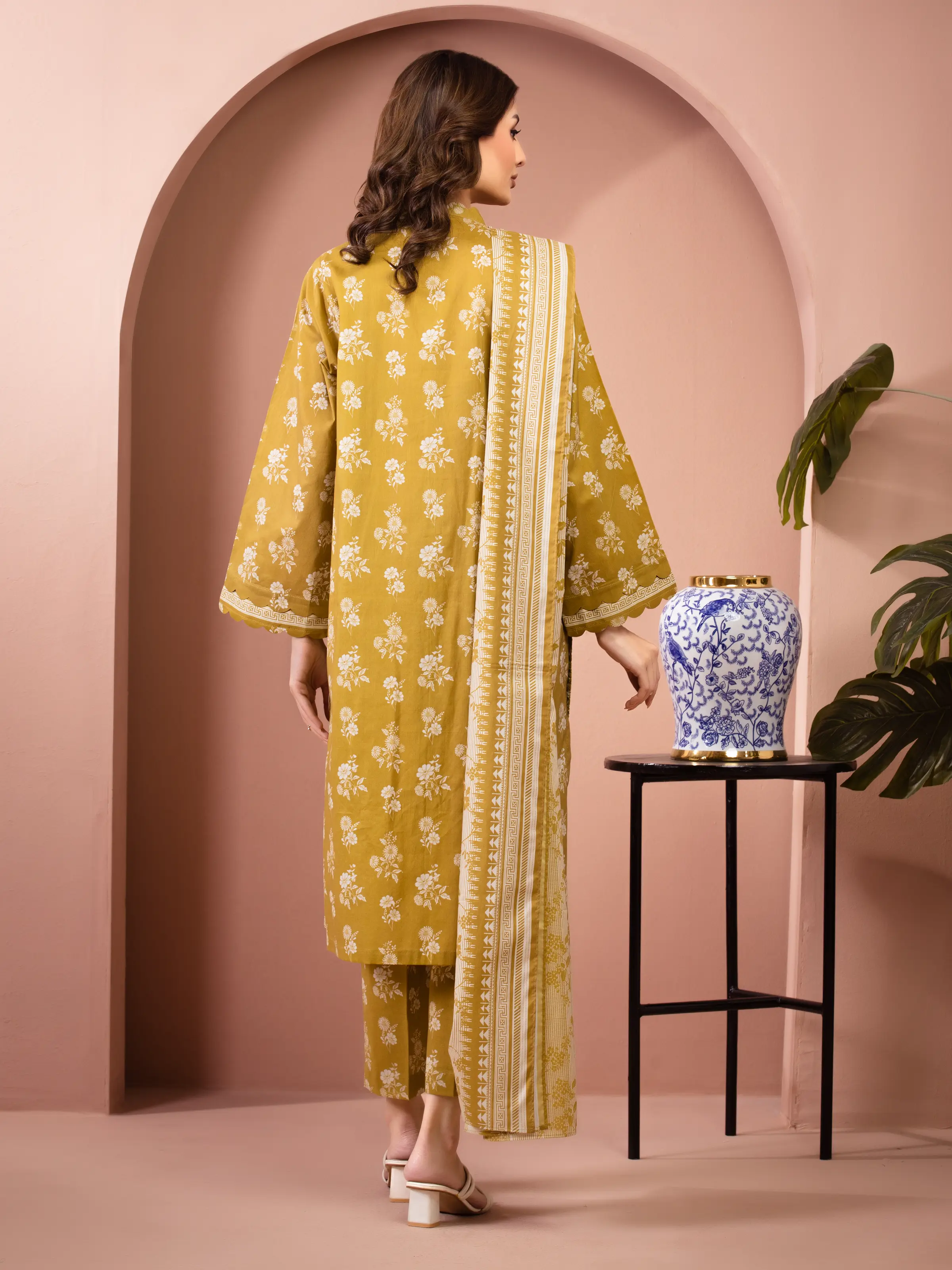 Printed Lawn Suit - EWU6A1-36510-3P - Image 6
