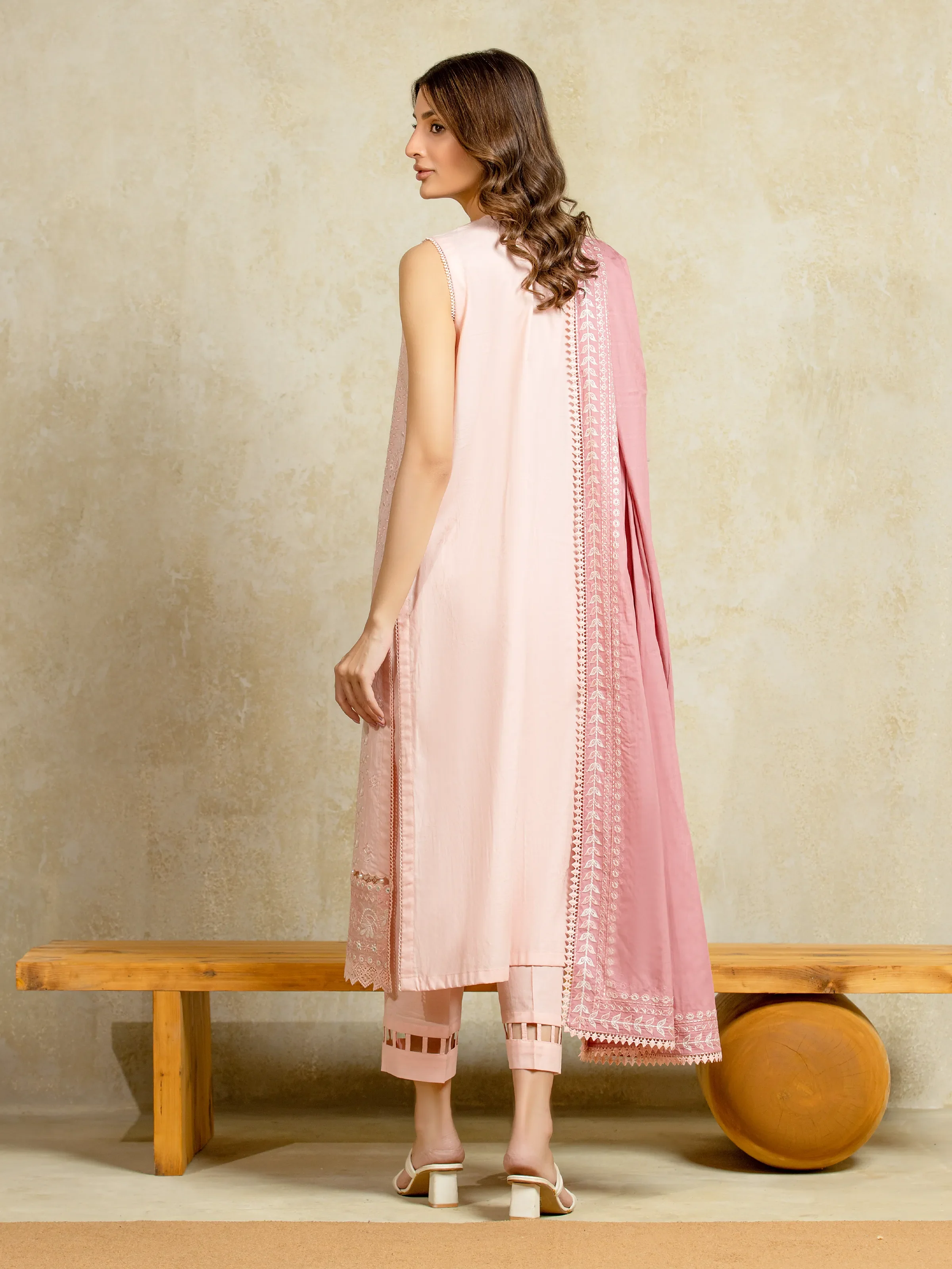 Embroidered Jacquard Suit - EWU5V3-31157-3P - Image 5