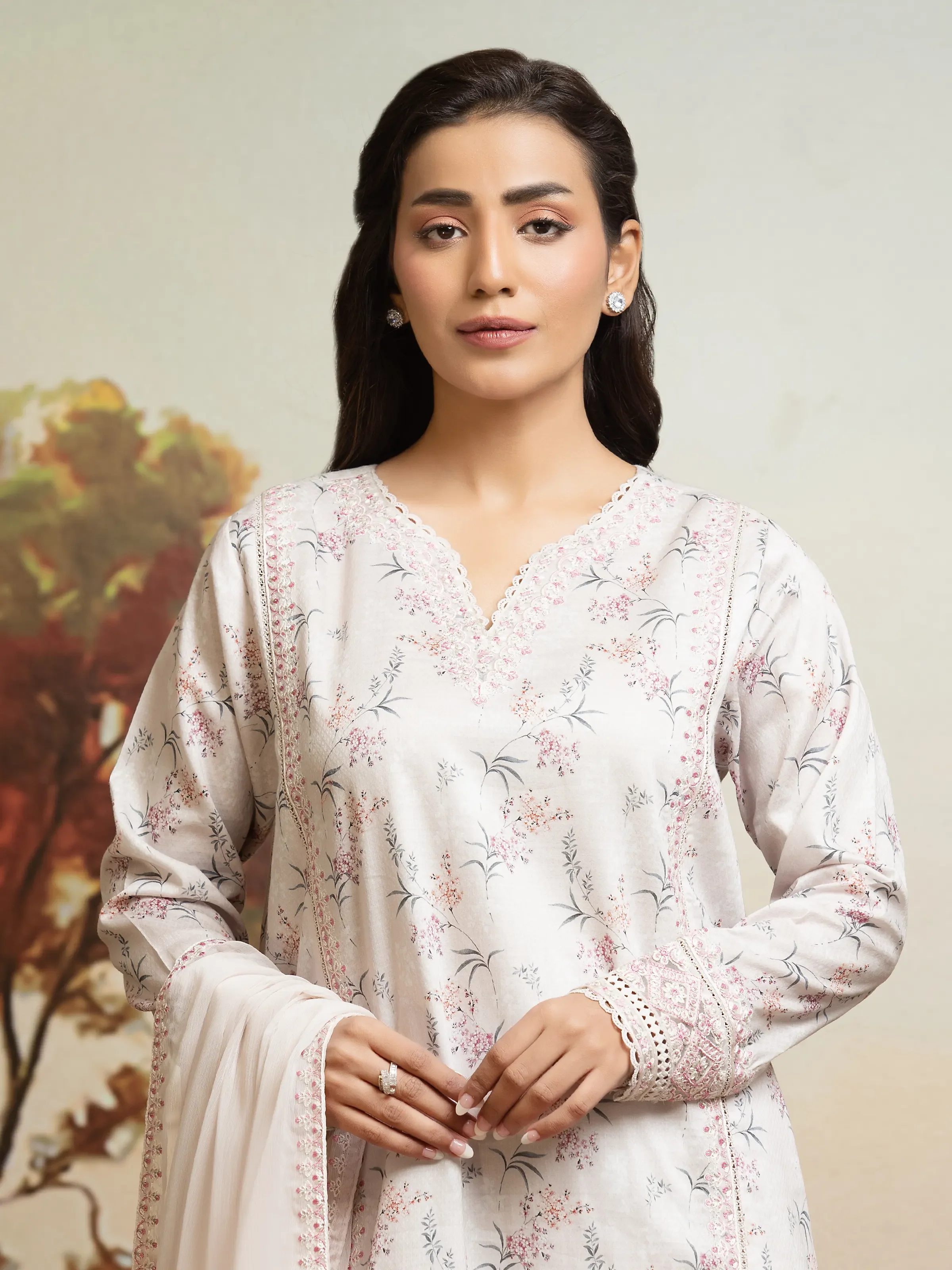Embroidered Dobby Suit - EWU24V7-30176-3P - Image 3