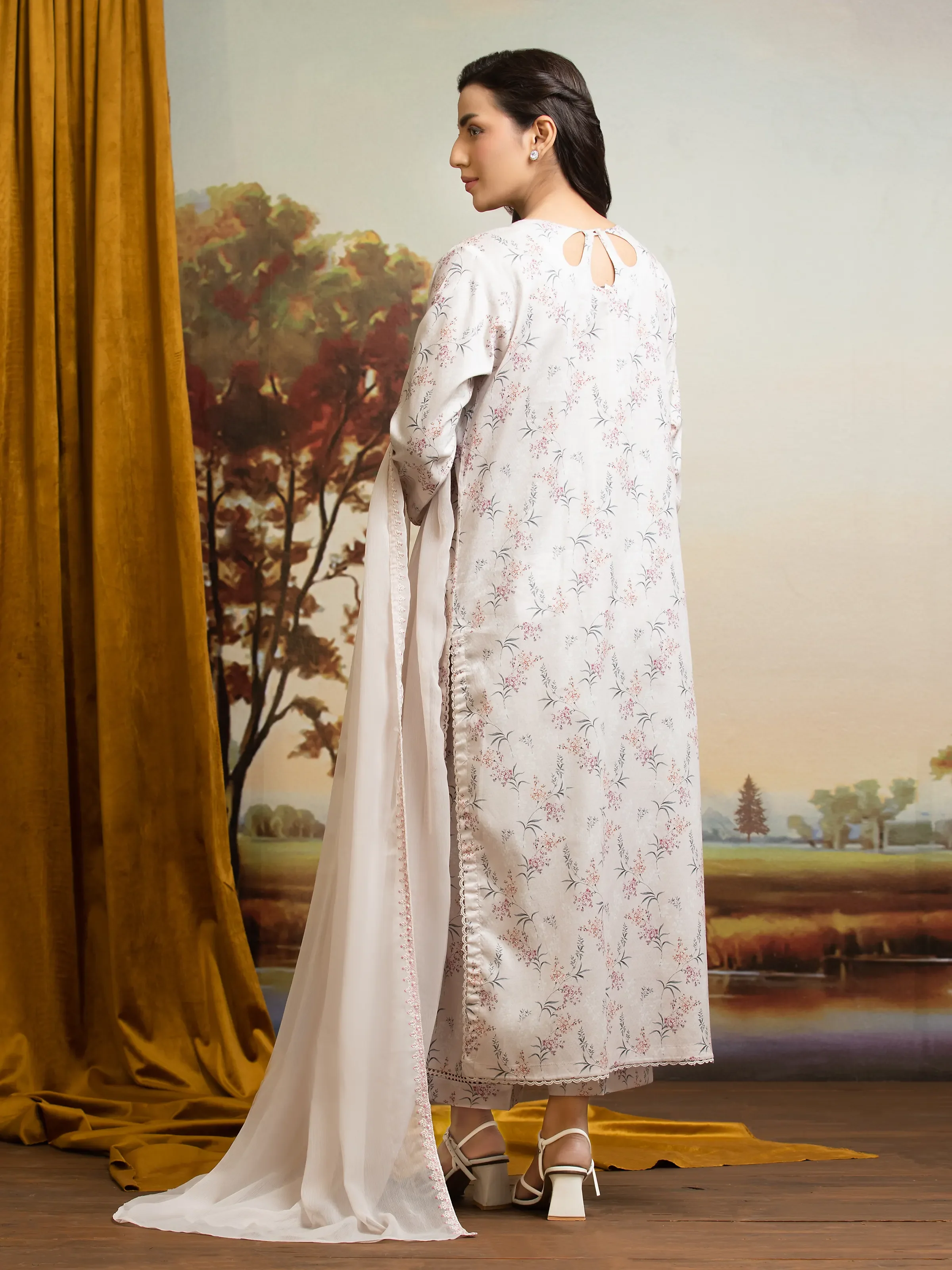 Embroidered Dobby Suit - EWU24V7-30176-3P - Image 6