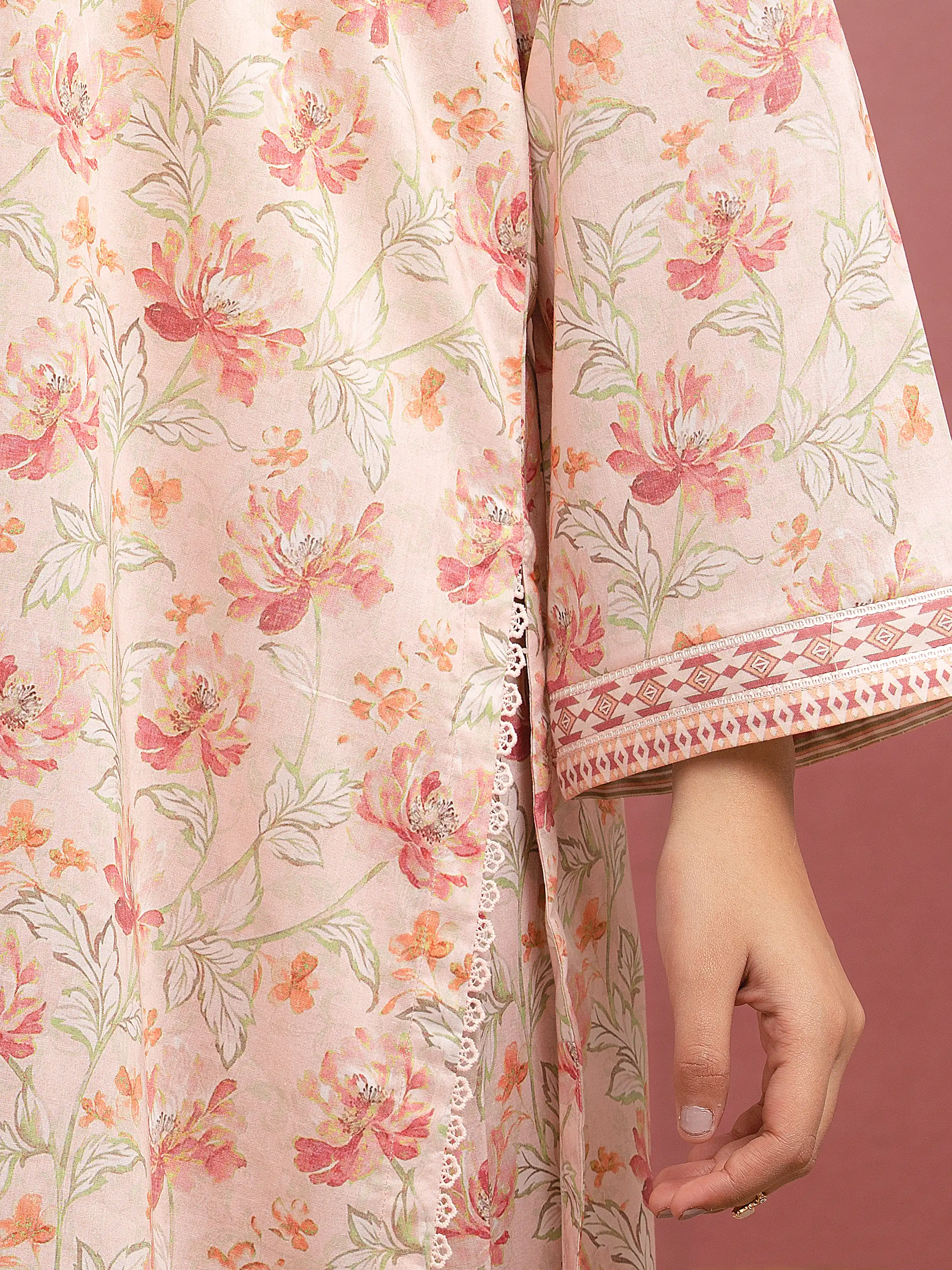 Printed Lawn Suit - EWU5A1-35050-3P - Image 4