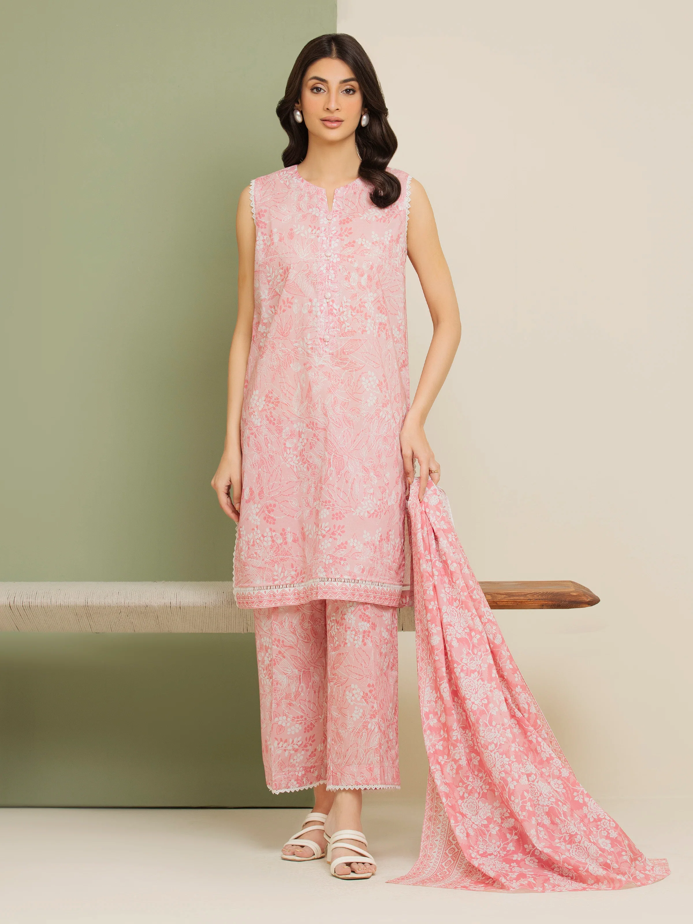 Printed Lawn Suit - EWU5A1-35099-3P