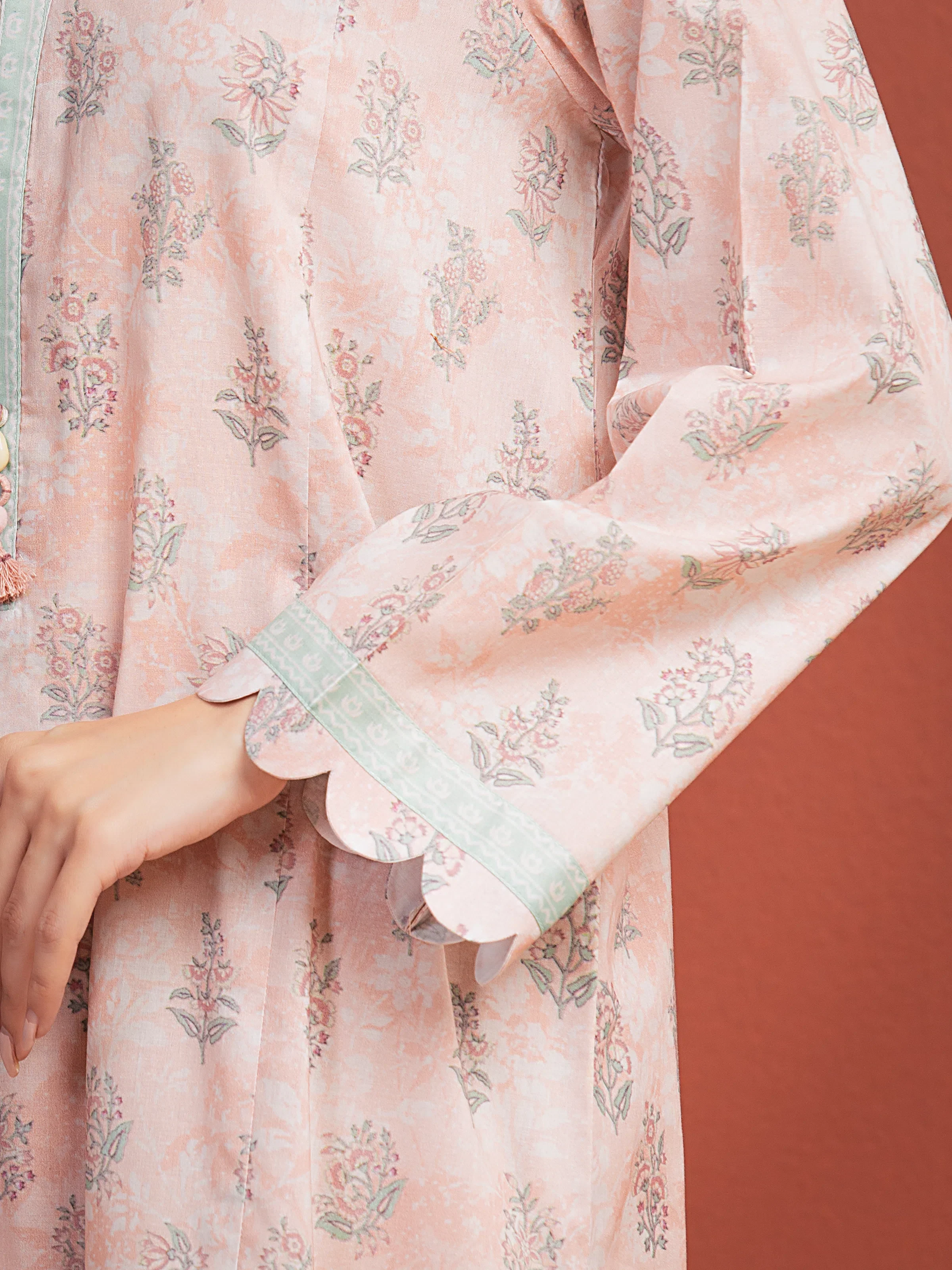 Printed Lawn Suit - EWU5A1-35300-3P - Image 3
