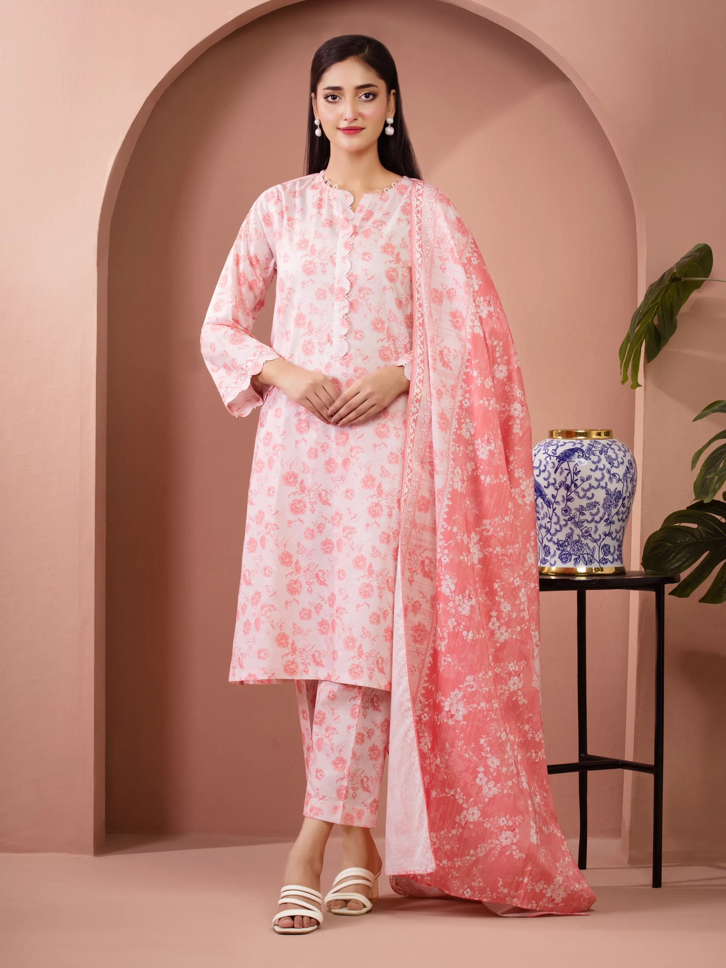 Printed Lawn Suit - EWU5A1-35625-3P