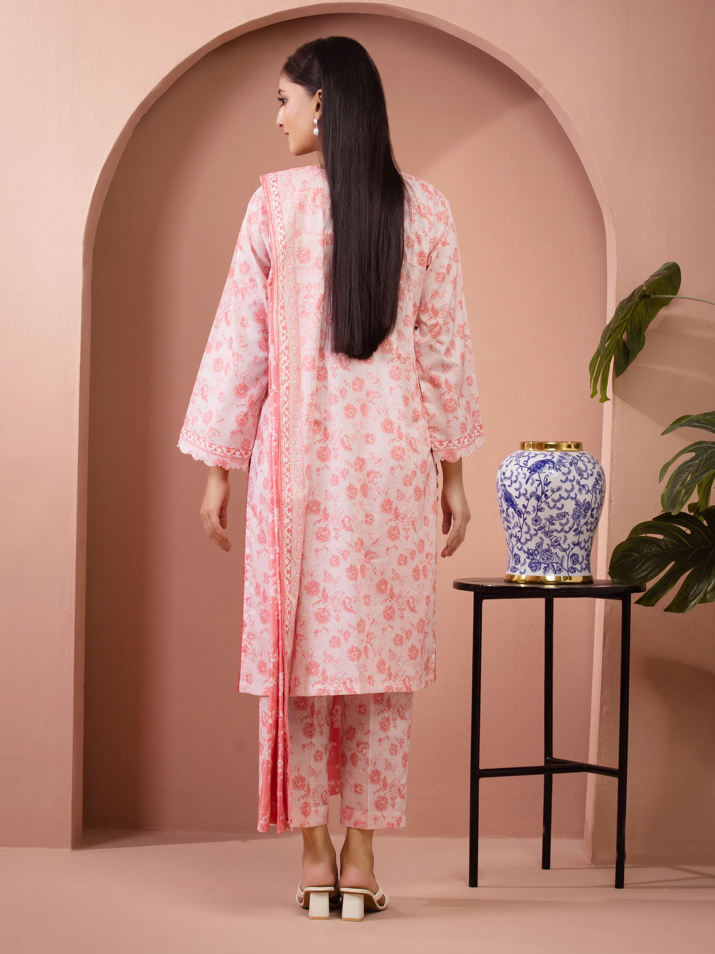 Printed Lawn Suit - EWU5A1-35625-3P - Image 6