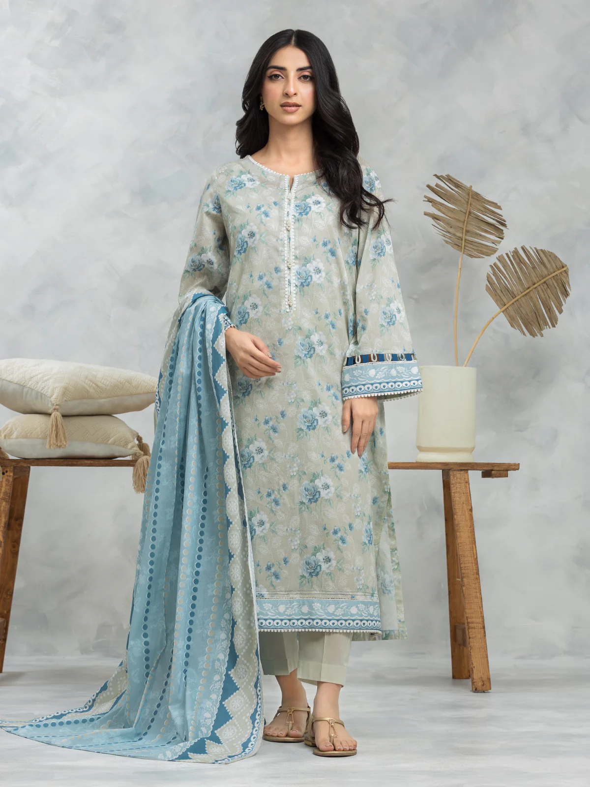 Printed Cambric Suit - EWU24A2-28239-3P