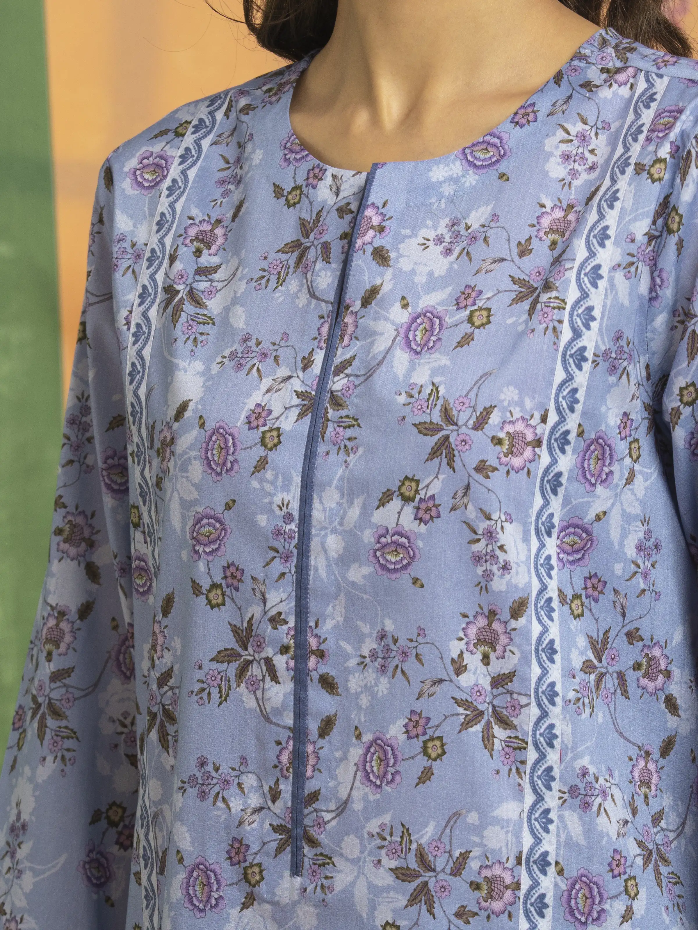 Printed Lawn Suit - EWU5A1-35075-3P - Image 4