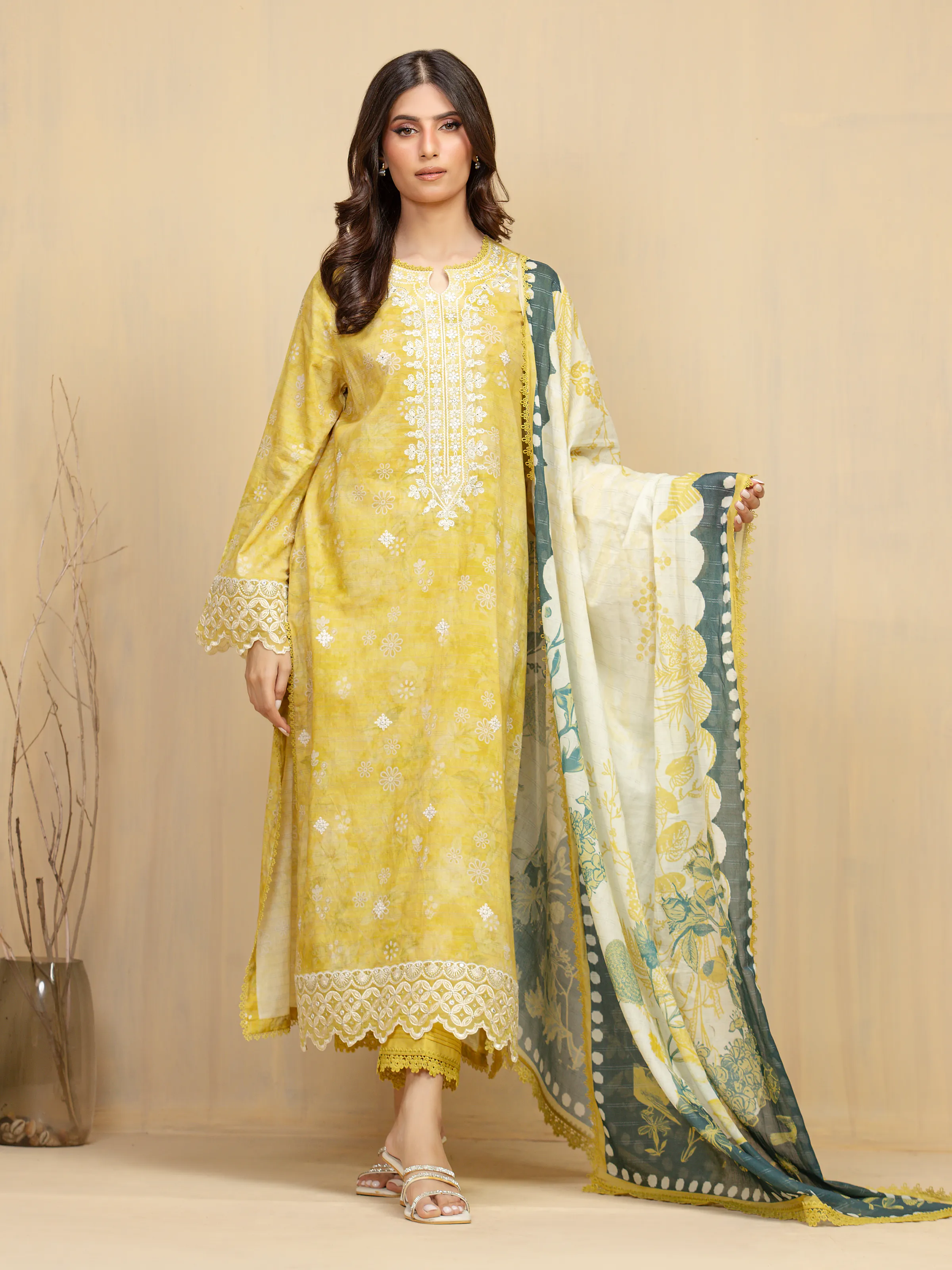 Embroidered Lawn Suit - EWU5V1-31880-3P