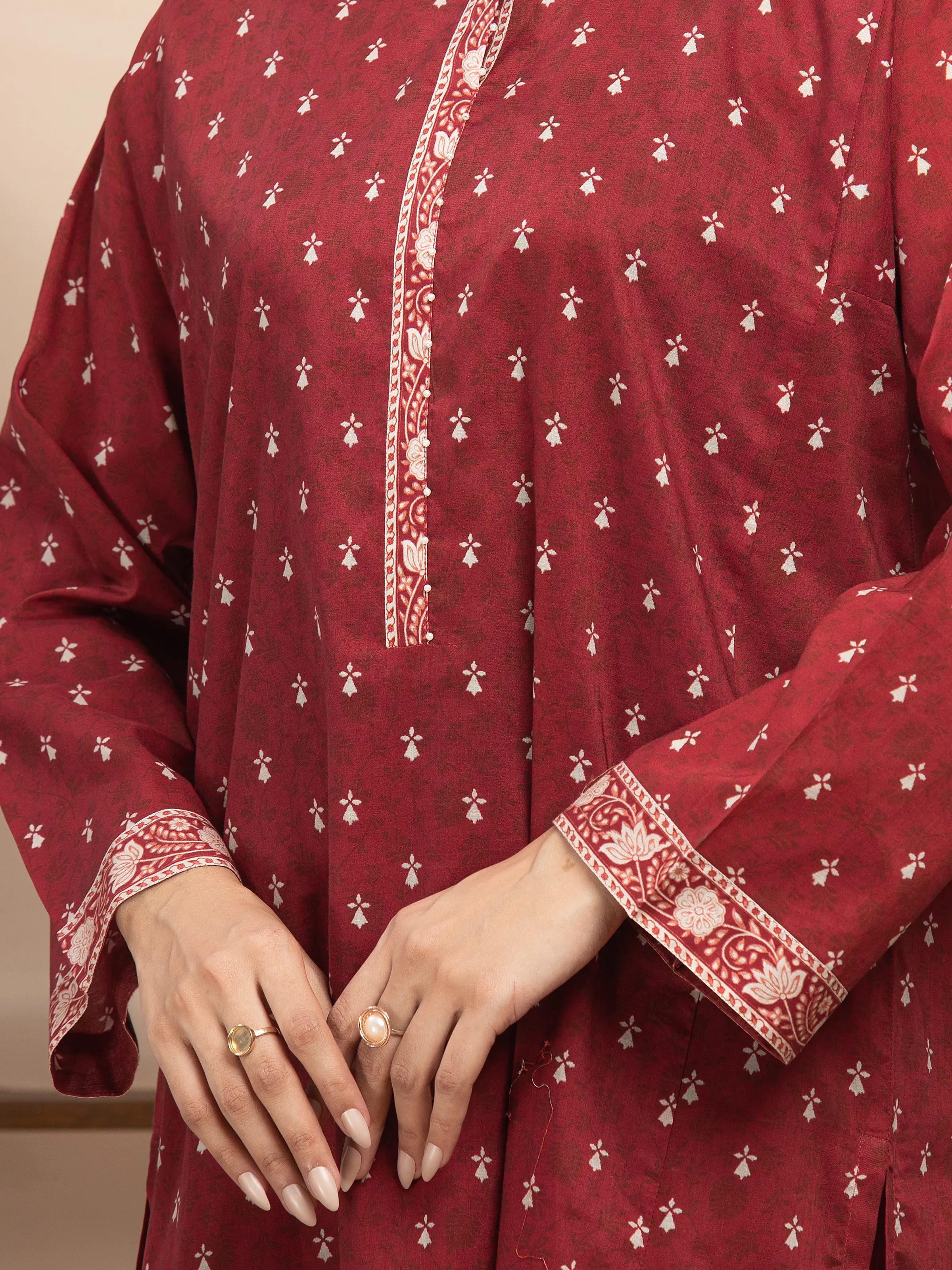 Printed Lawn Suit - EWU5A1-35042-3P - Image 3