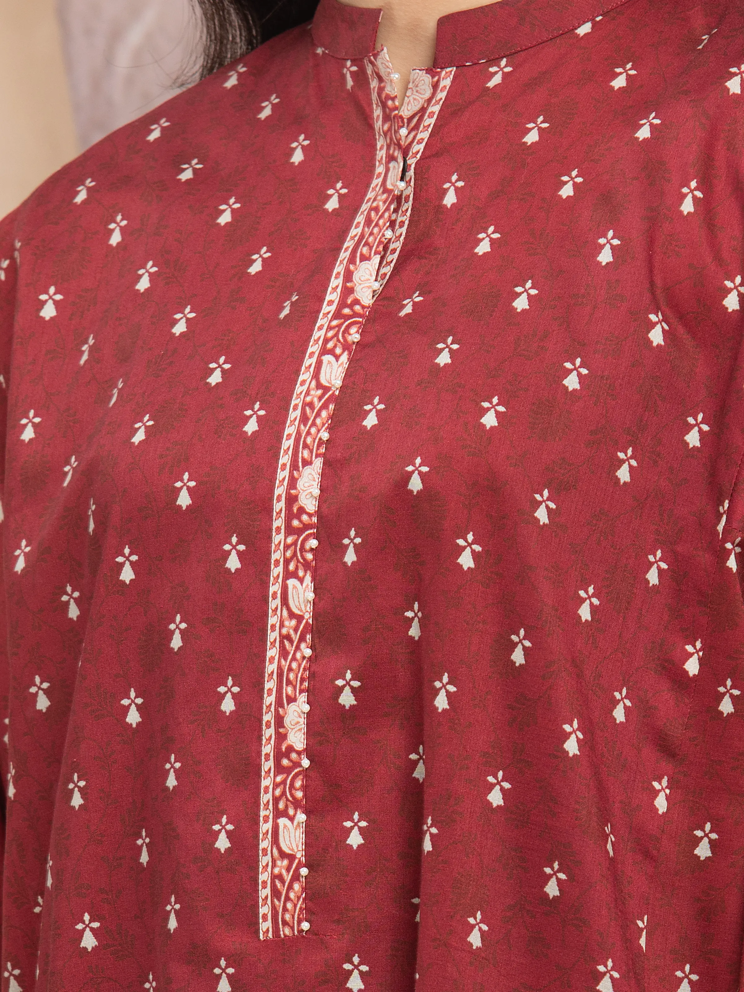 Printed Lawn Suit - EWU5A1-35042-3P - Image 4