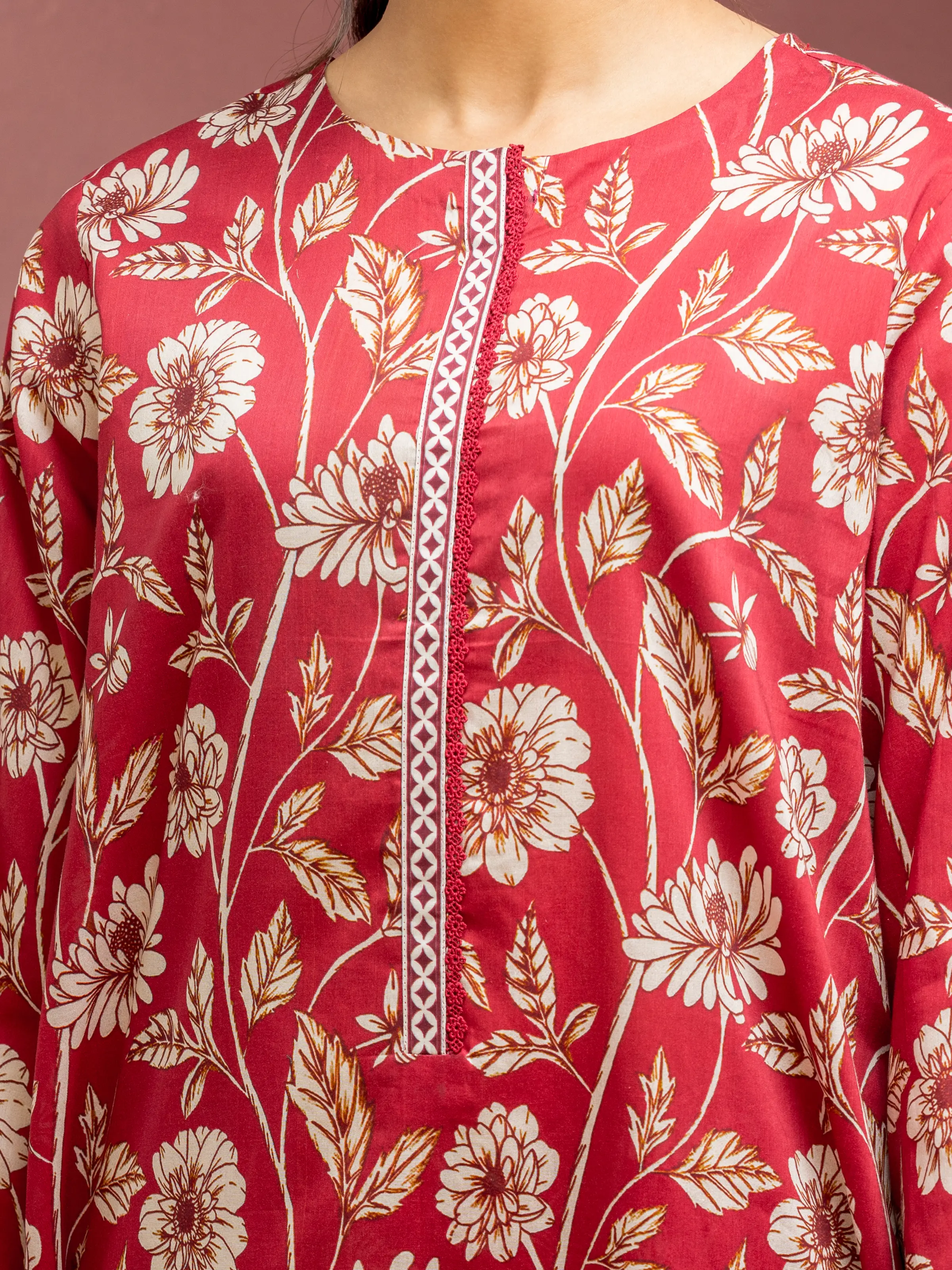 Printed Lawn Suit - EWU5A1-35079-3P - Image 4