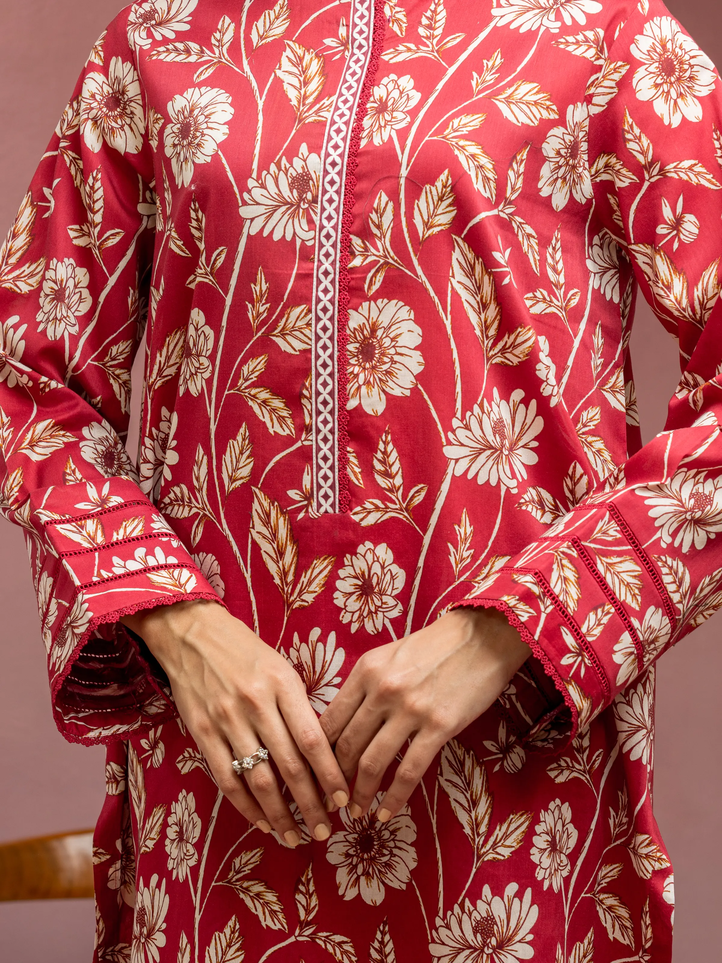 Printed Lawn Suit - EWU5A1-35079-3P - Image 5