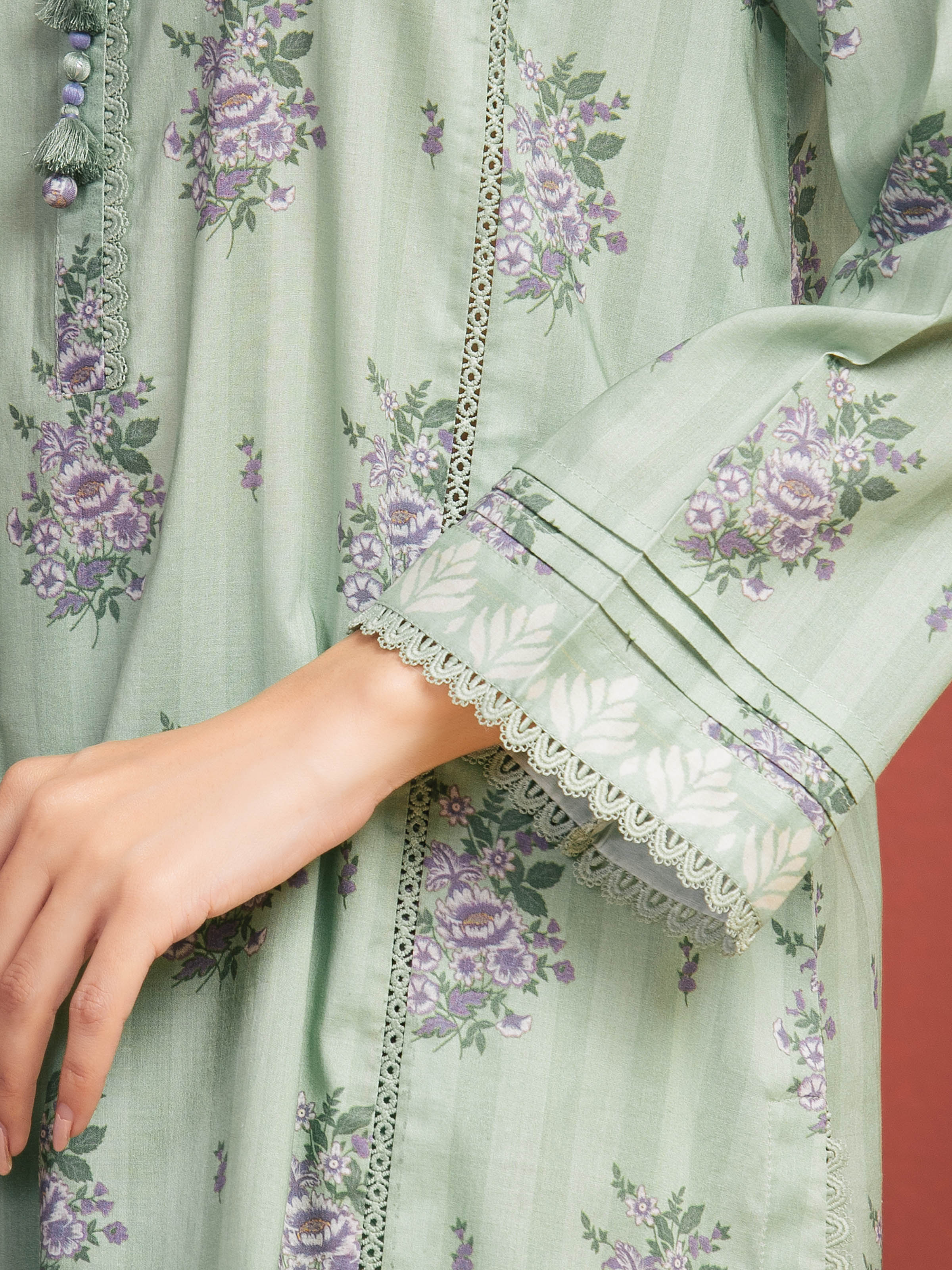 Printed Lawn Suit - EWU5A1-35322-3P - Image 4