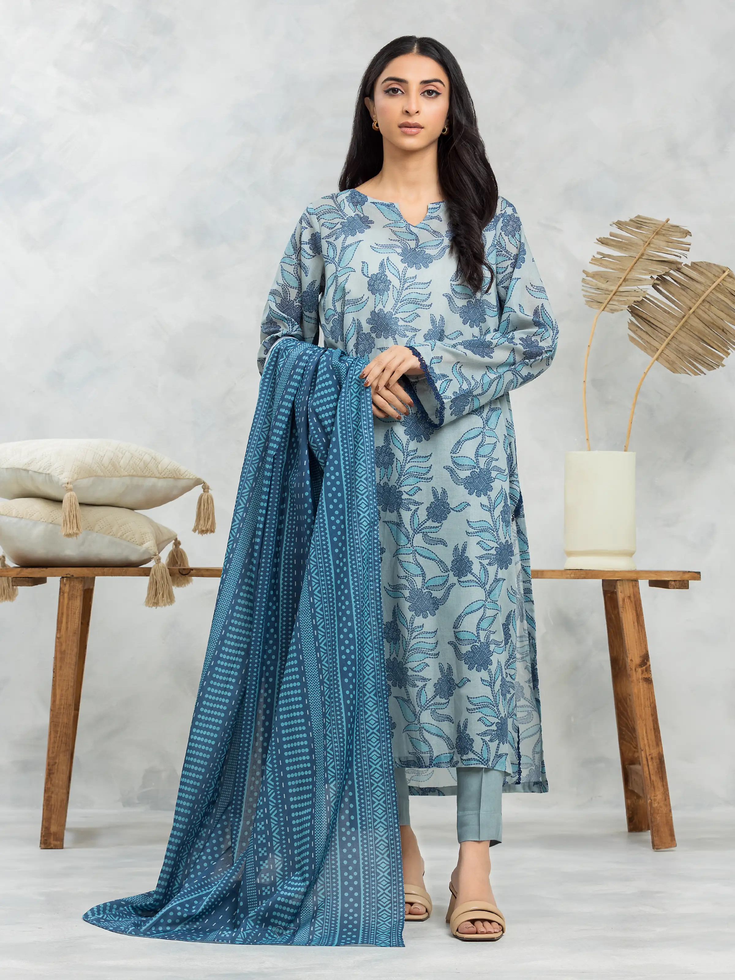 Printed Cambric Suit - EWU24A2-29262-3P