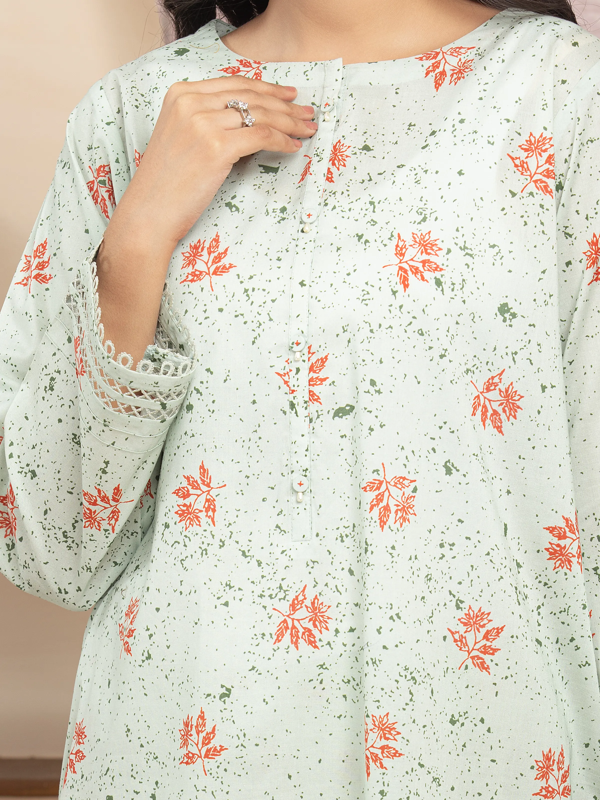 Printed Lawn Suit - EWU5A1-35016-3P - Image 3