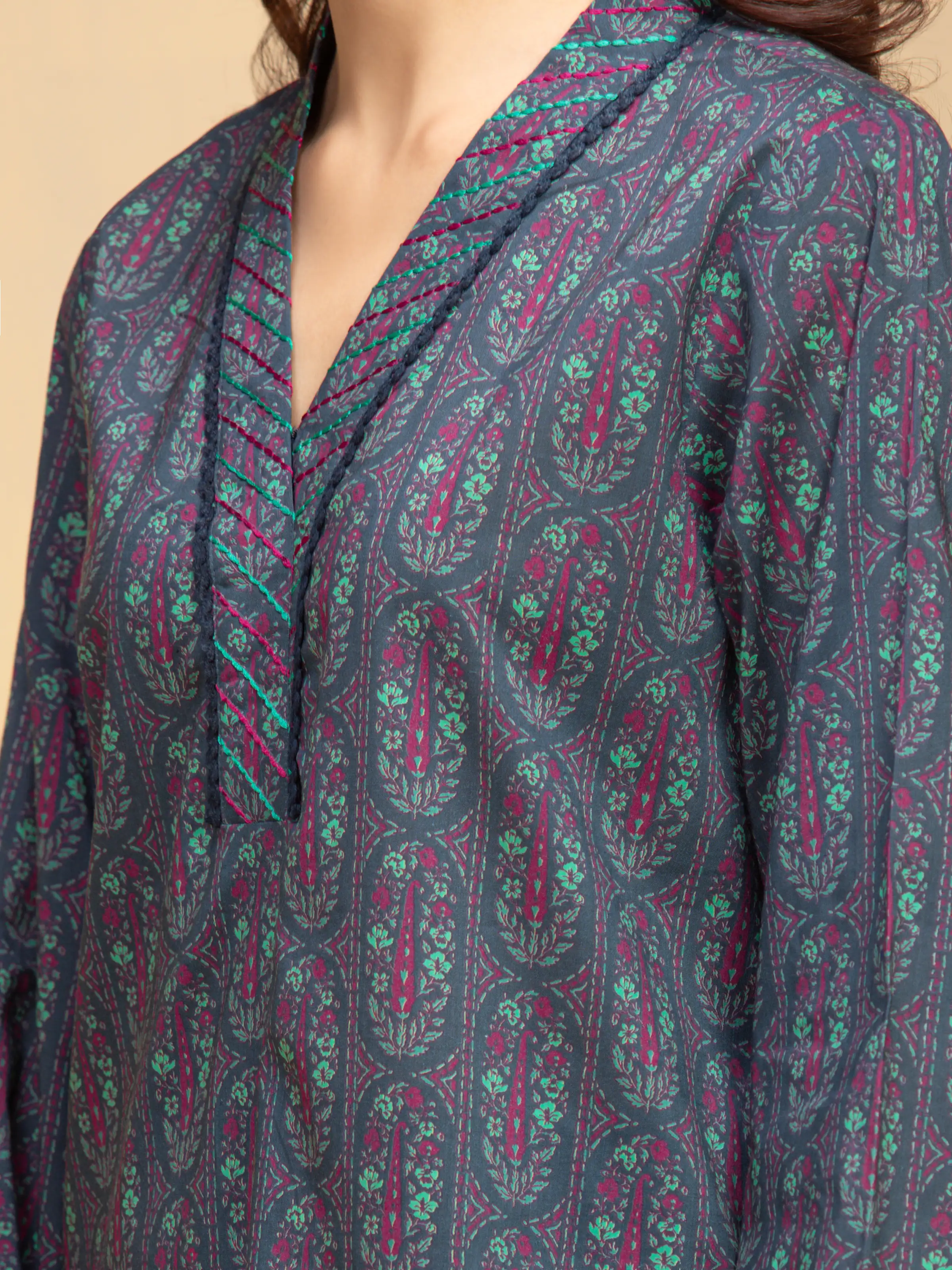 Printed Khaddar Suit - EWU5A3-36006-3P - Image 3