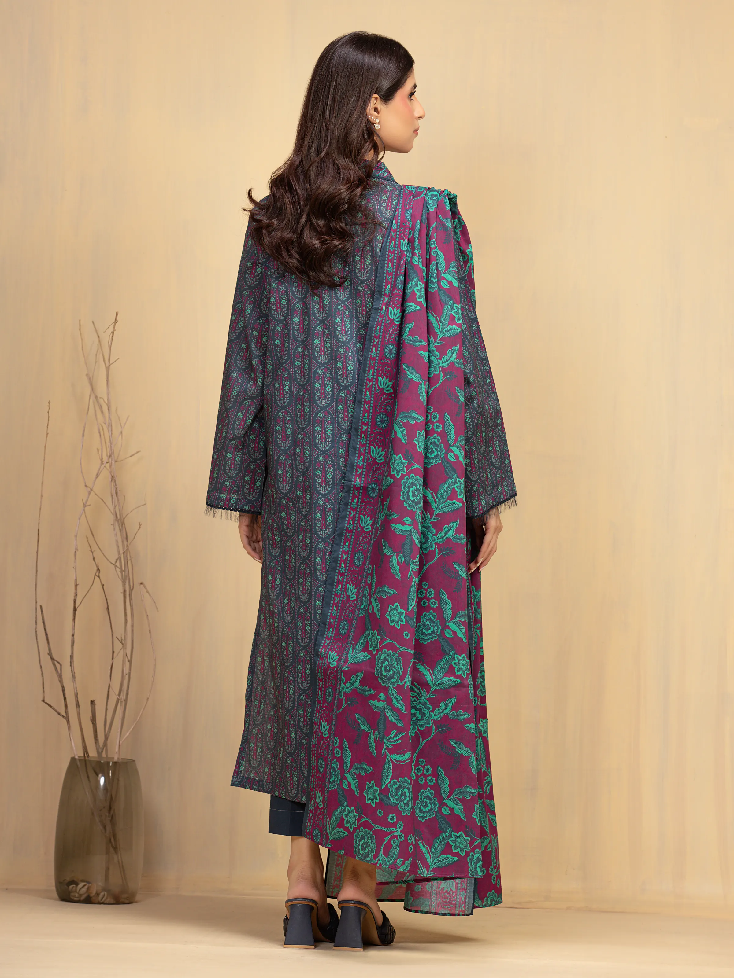 Printed Khaddar Suit - EWU5A3-36006-3P - Image 6