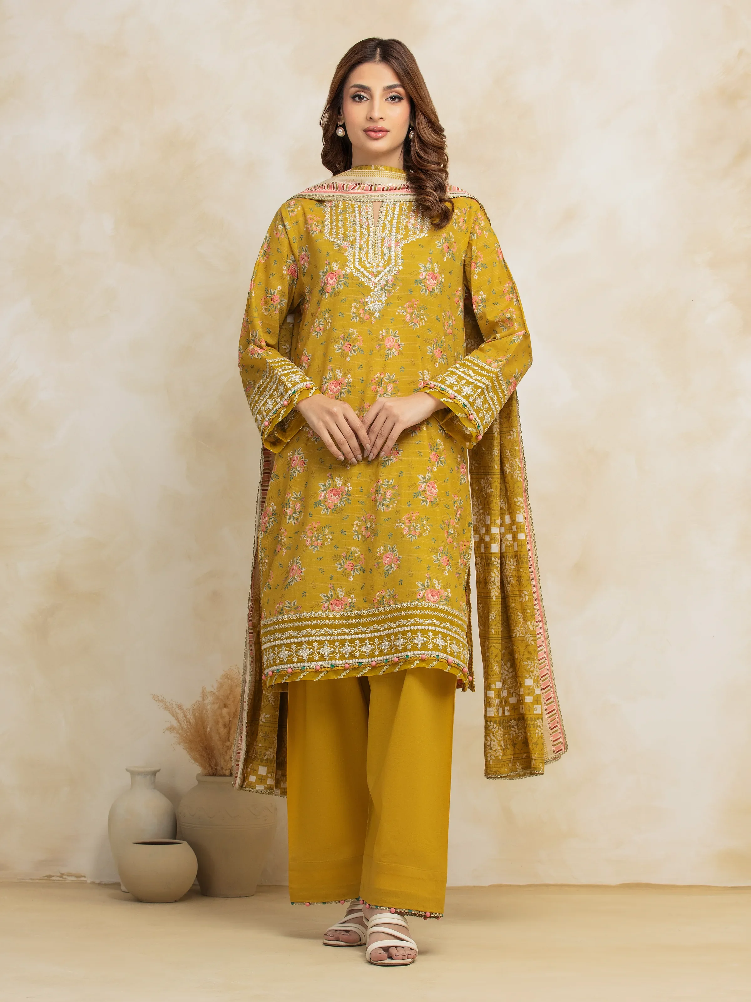Embroidered Lawn Suit - EWU5V1-31185-3P