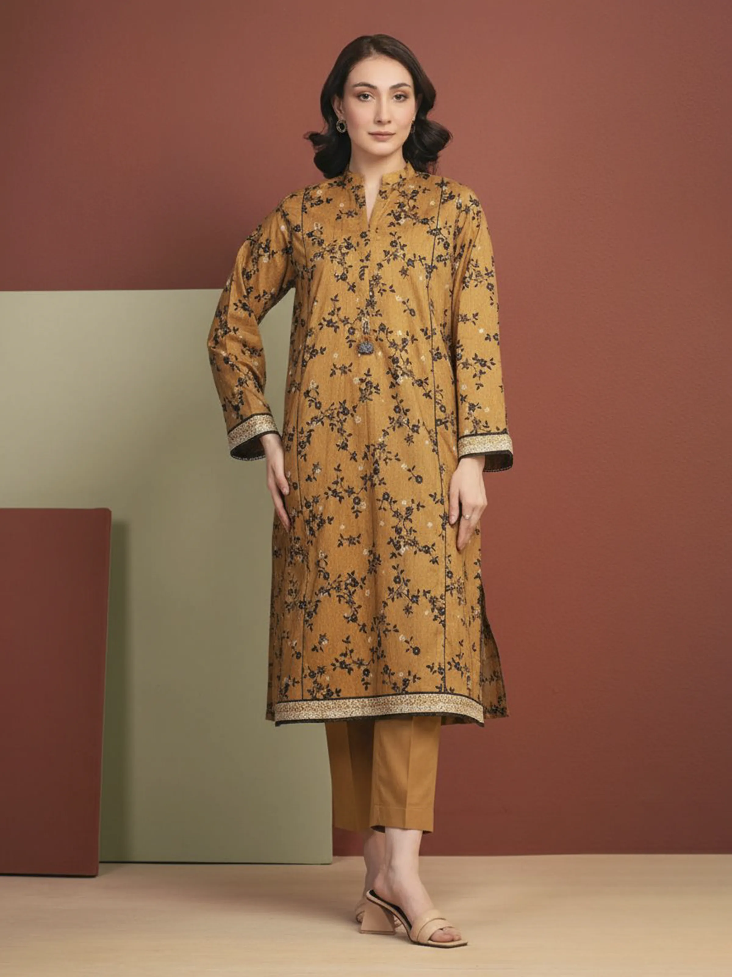 Printed Lawn Shirt - EWU5A1-35330S