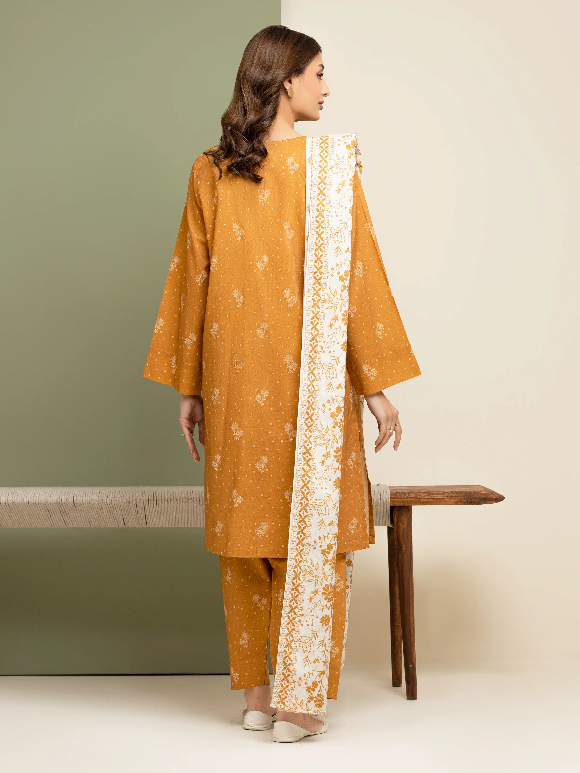 Printed Lawn Suit - EWU5A1-35160-3P - Image 2