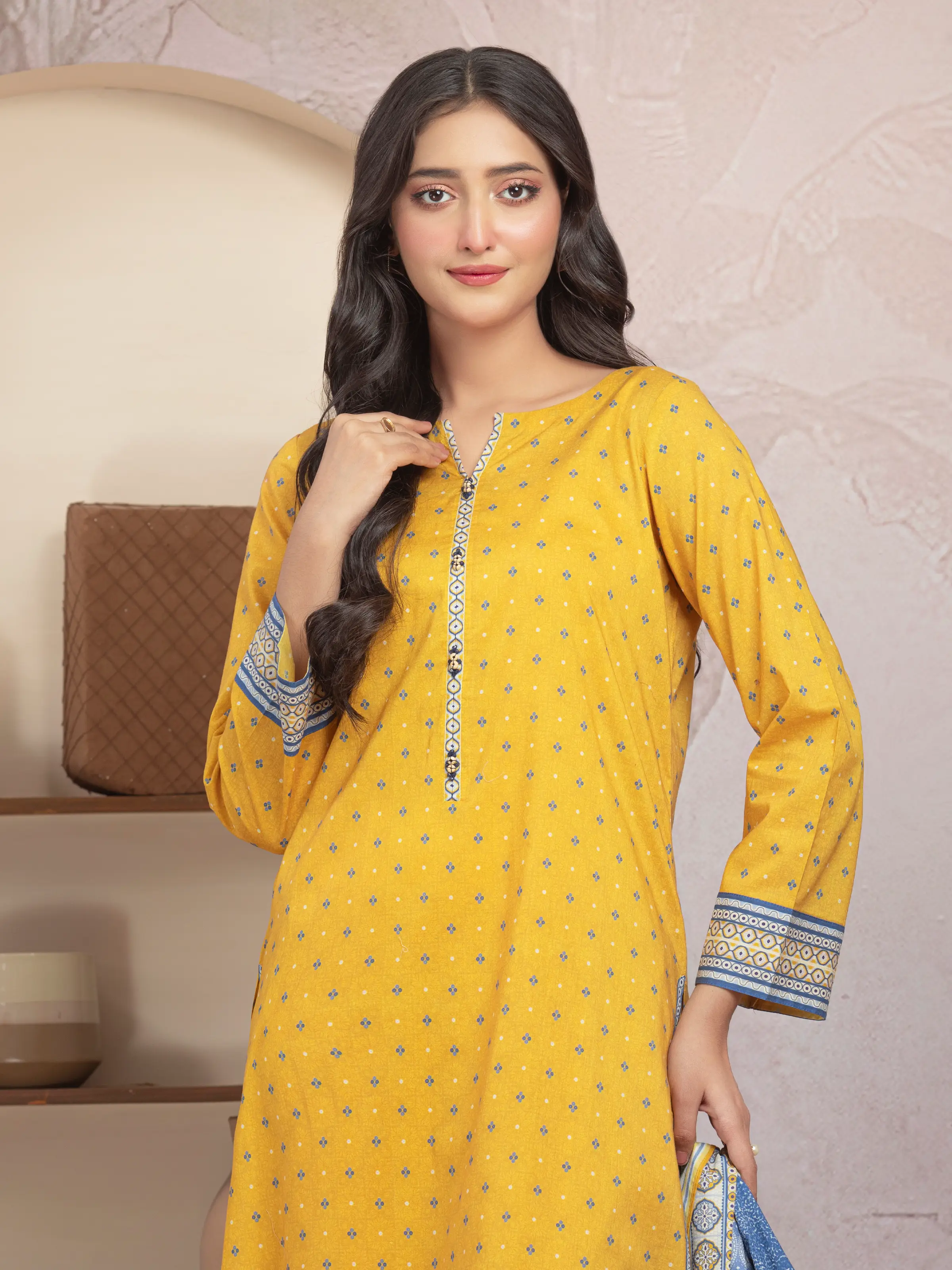 Printed Lawn Suit - EWU5A1-35224-3P - Image 3