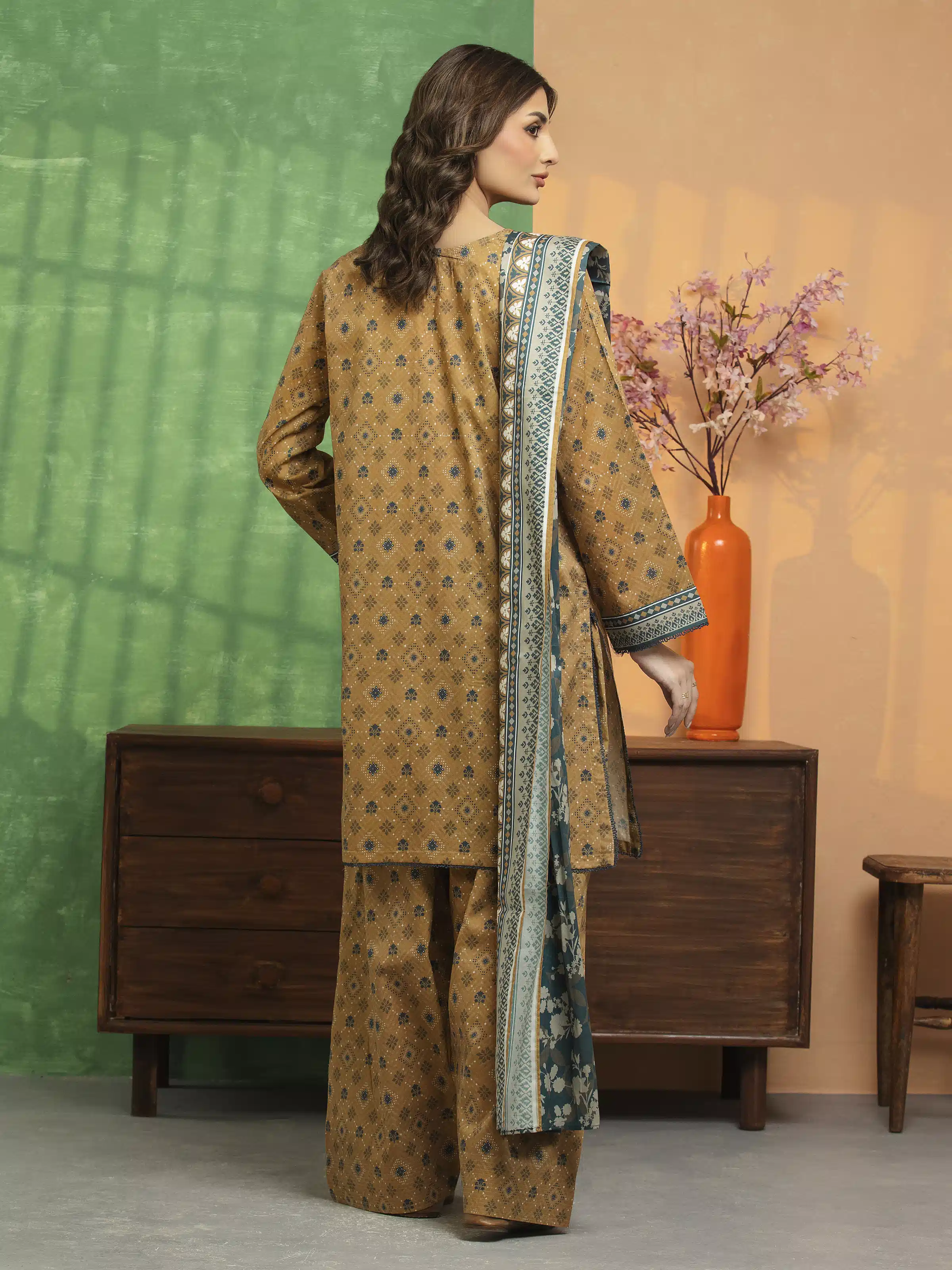 Printed Lawn Suit - EWU5A1-35243-3P - Image 2
