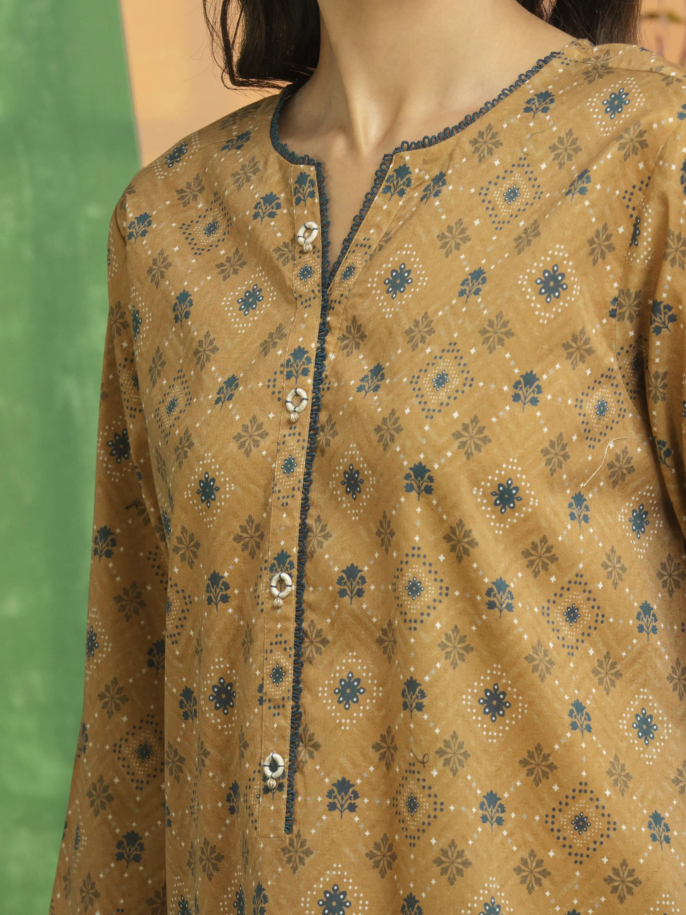 Printed Lawn Suit - EWU5A1-35243-3P - Image 4