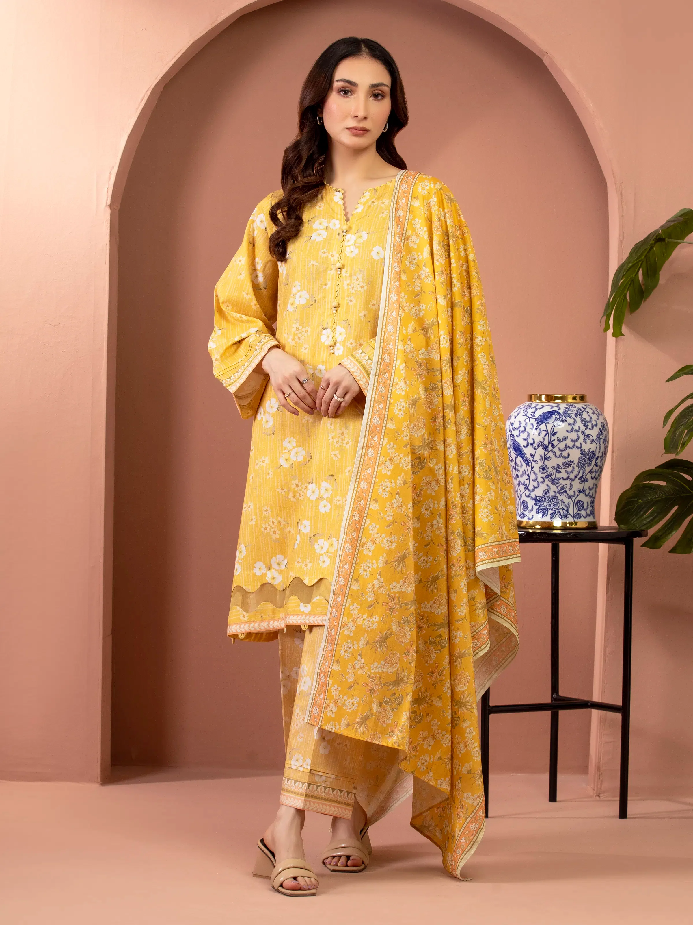 Printed Lawn Suit - EWU5A1-35617-3P