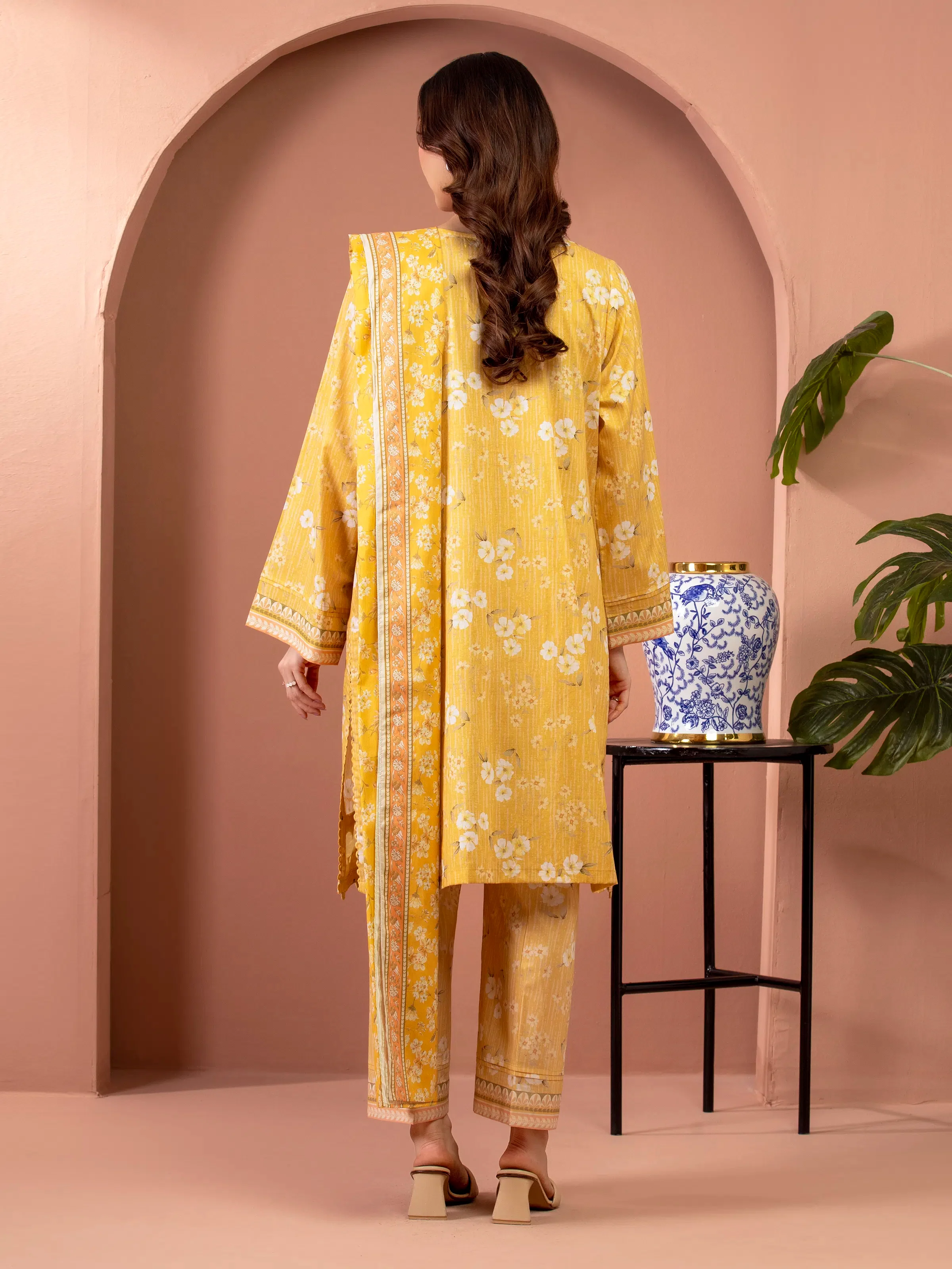 Printed Lawn Suit - EWU5A1-35617-3P - Image 6