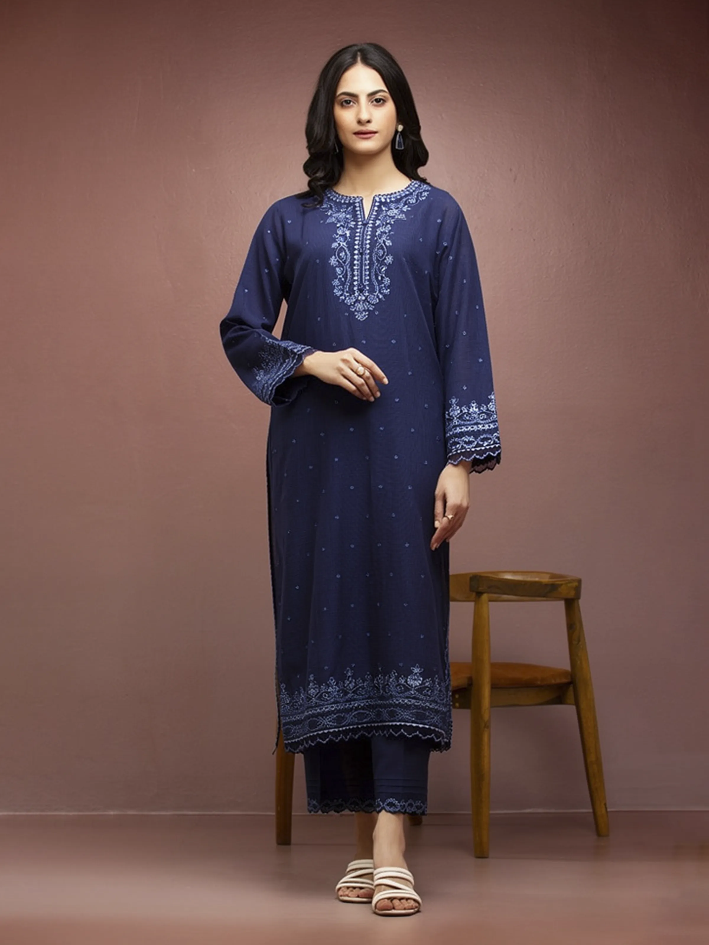 Embroidered Lawn Shirt - EWU5V1-31222S
