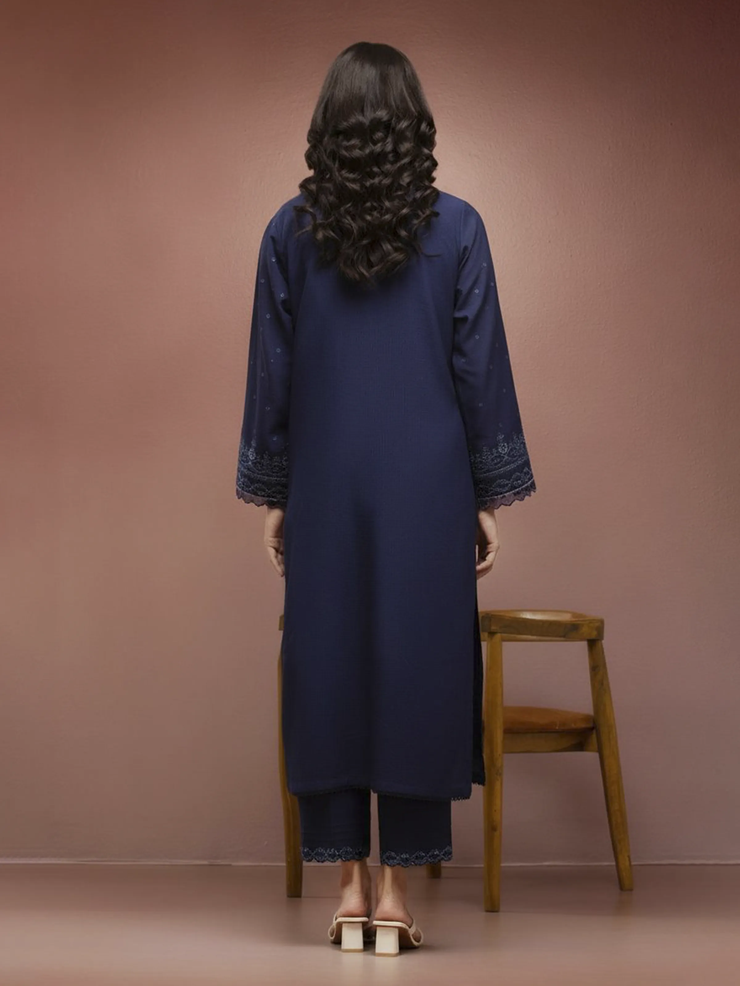 Embroidered Lawn Shirt - EWU5V1-31222S - Image 4