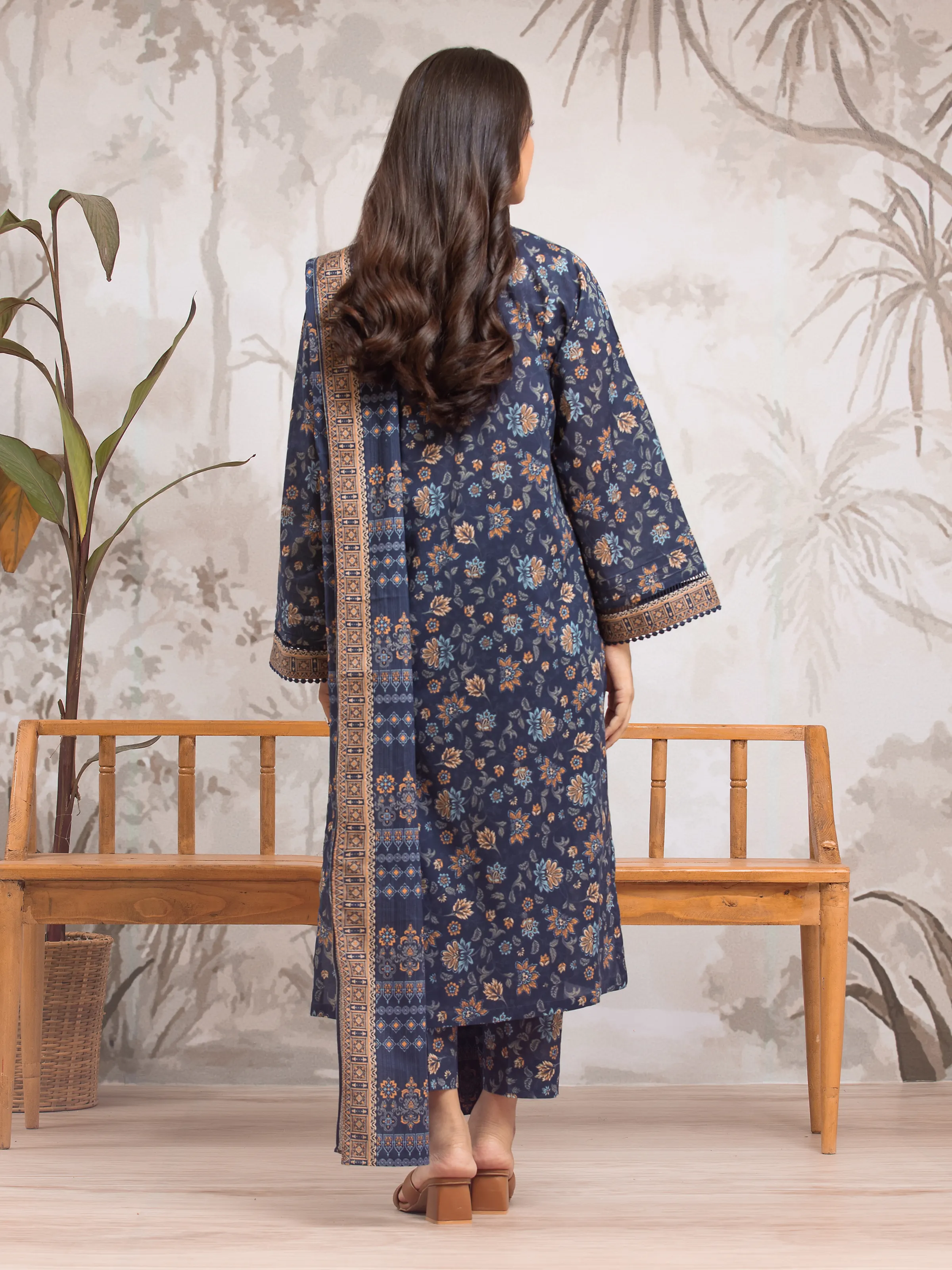 Printed Khaddar Suit - EWU24A3-29596-3P - Image 2