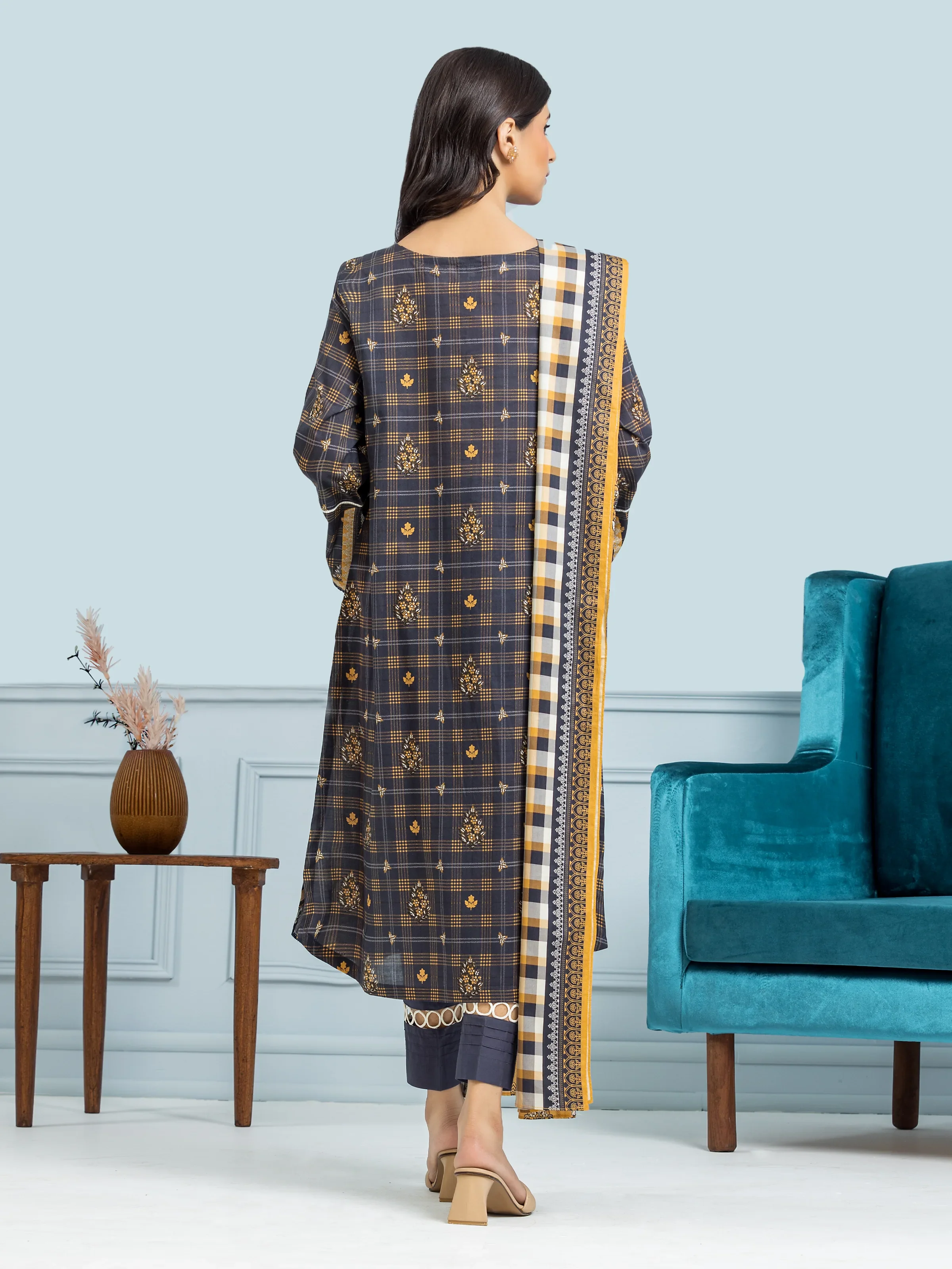 Printed Khaddar Suit - EWU24A3-29654-3P - Image 2