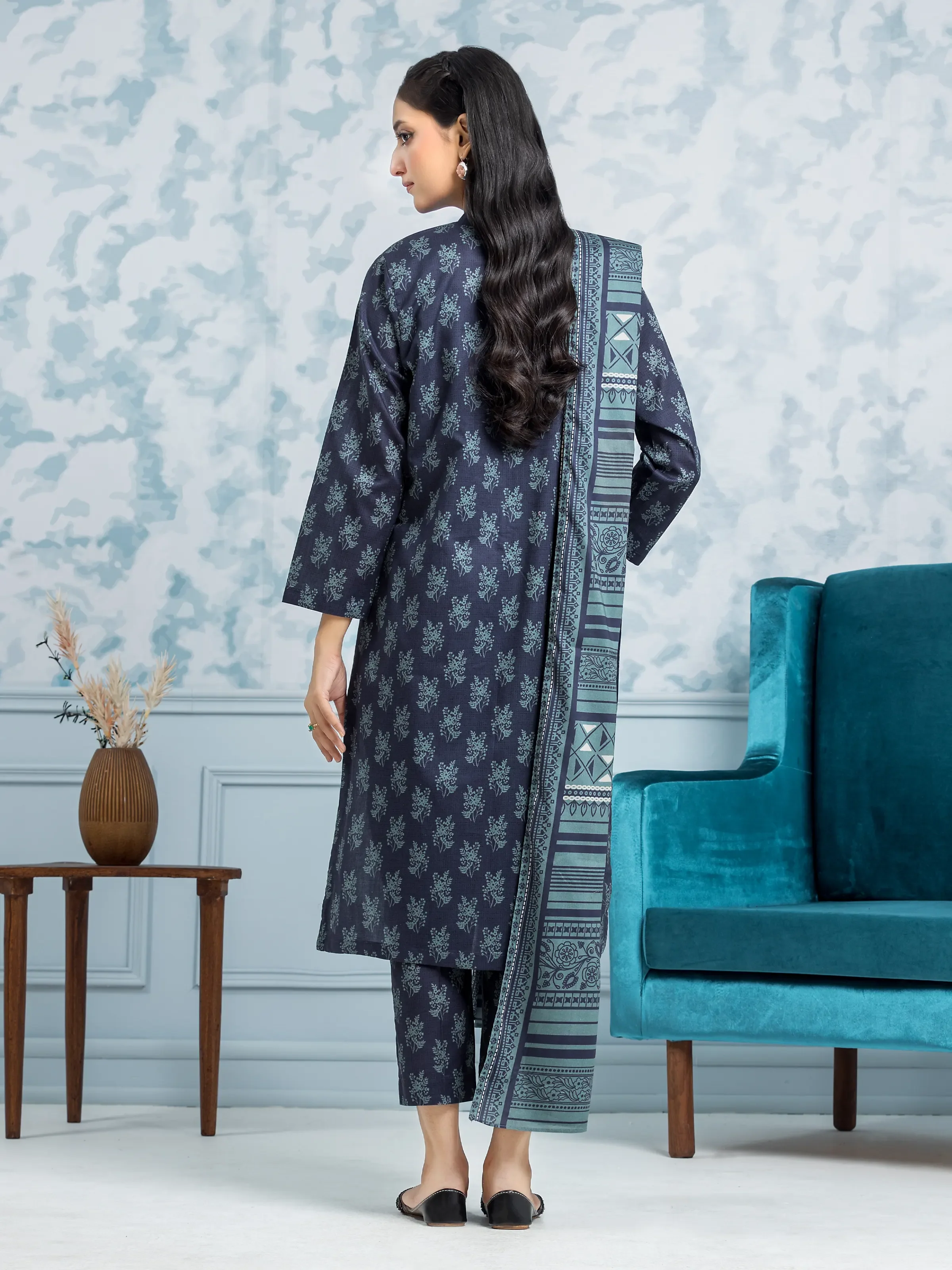 Printed Khaddar Suit - EWU24A3-29710-3P - Image 2