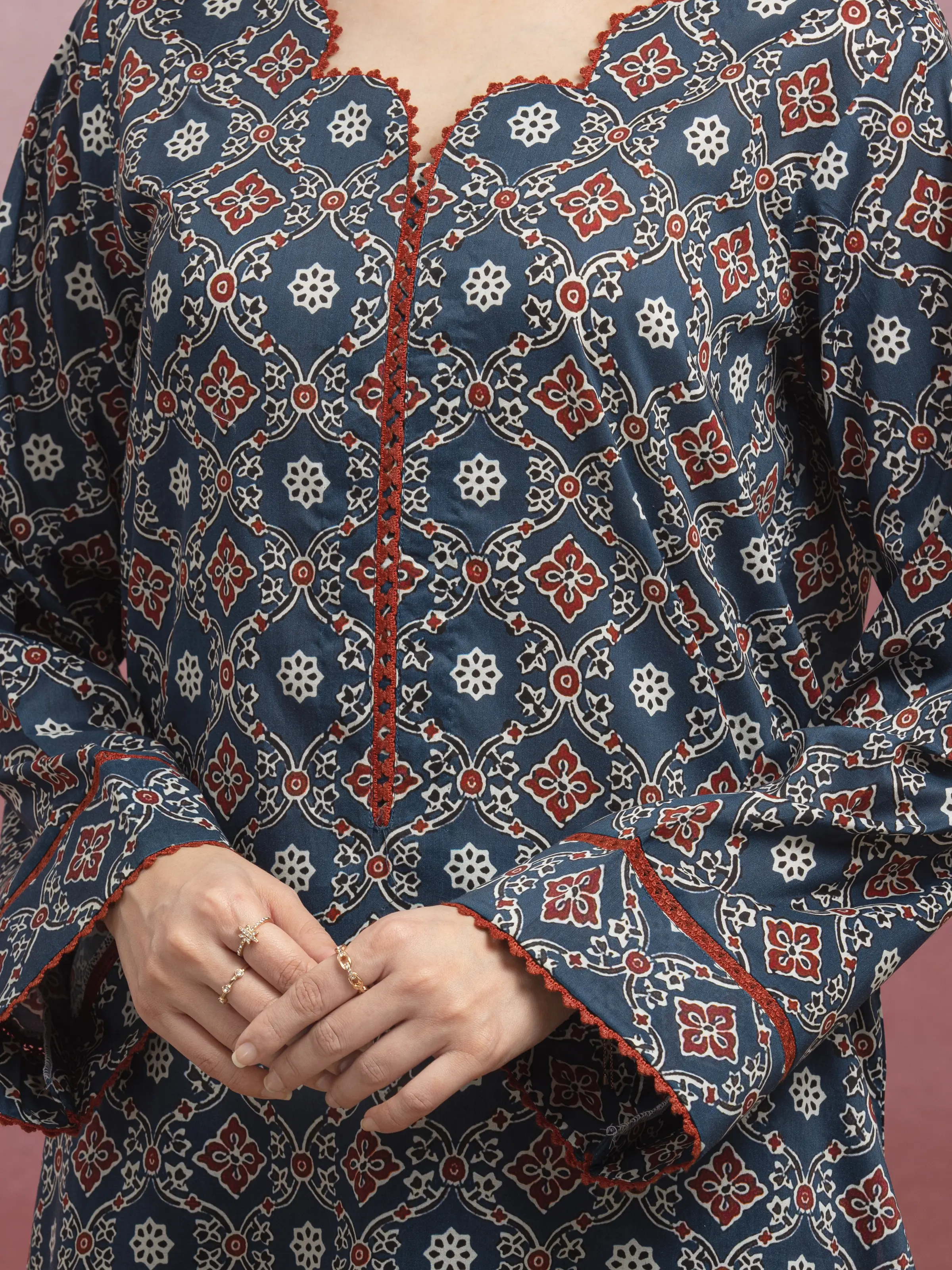 Printed Lawn Suit - EWU5A1-35052-3P - Image 4